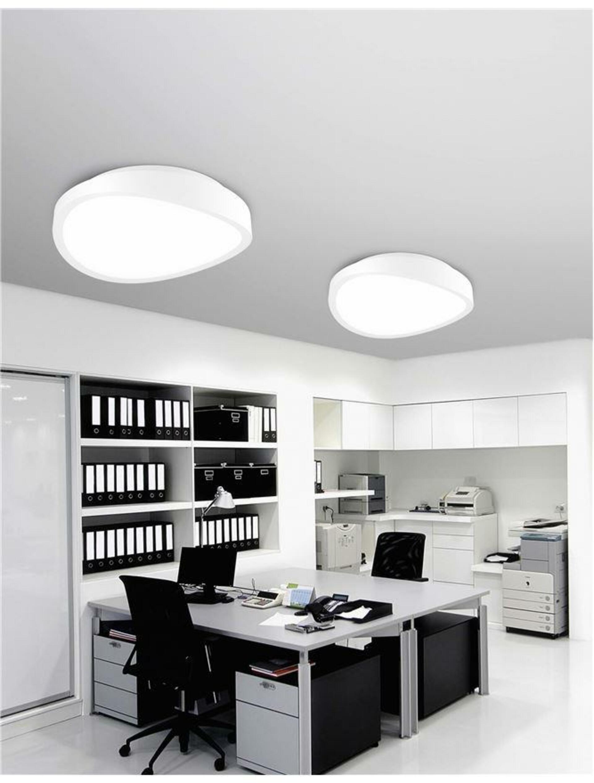 Levně Nova Luce Bílé nepravidelné stropní LED svítidlo Onda - pr. 400 x 115 mm, 27 W, bílá NV 61471601