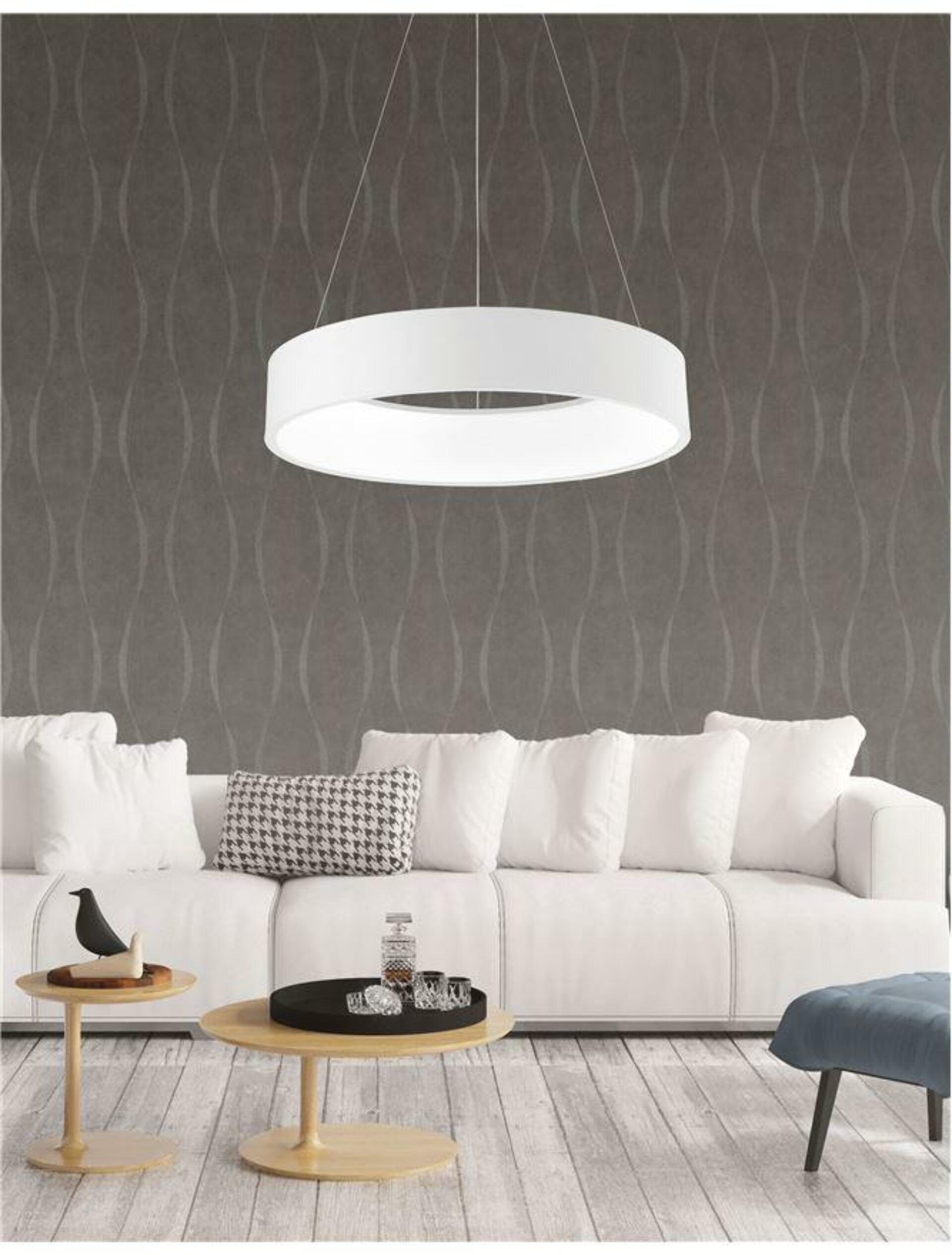 NOVA LUCE závěsné svítidlo RANDO matný bílý hliník a akryl LED 42W 230V 3000K IP20 6167205