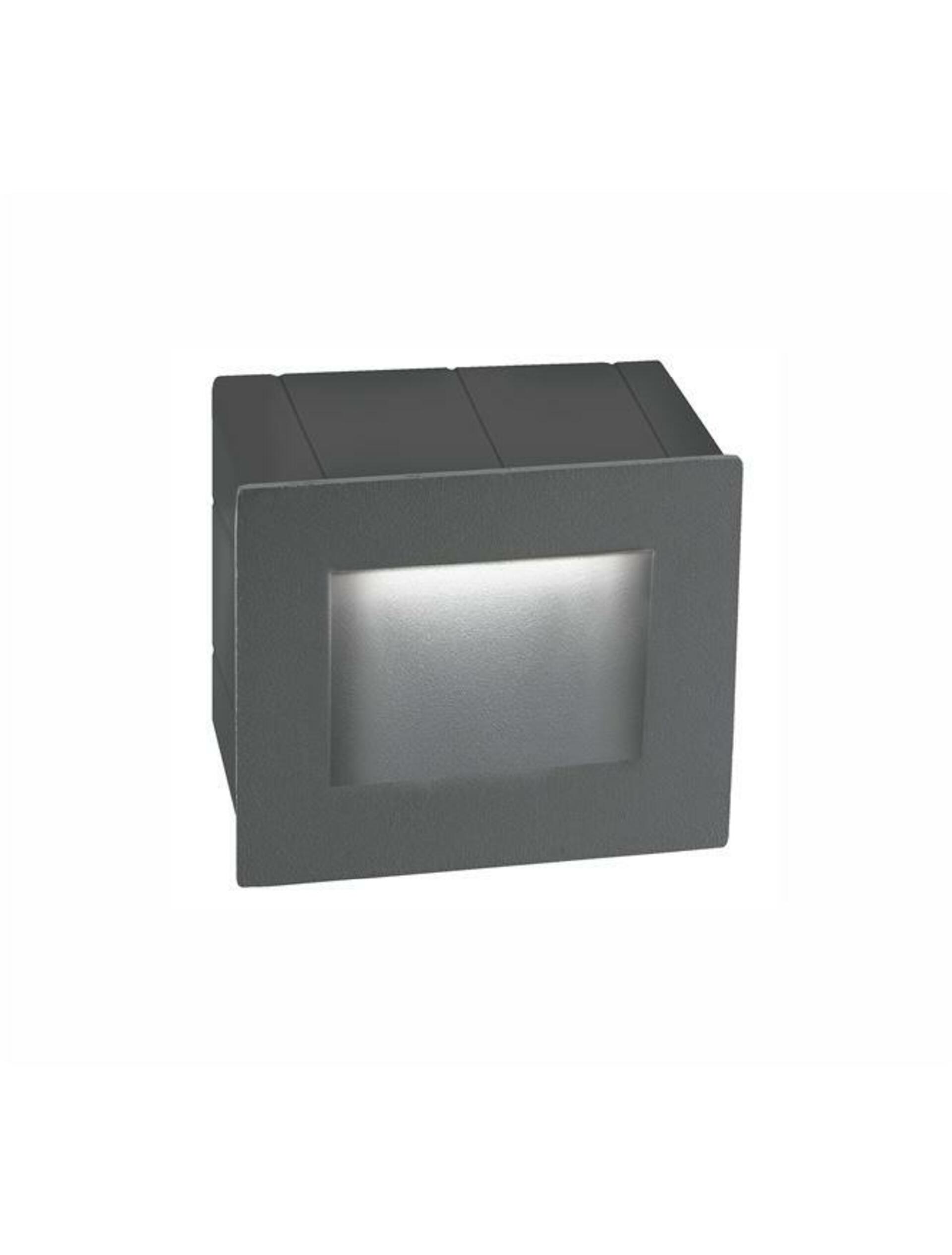 NOVA LUCE venkovní zapuštěné svítidlo do zdi KRYPTON tmavě šedý hliník LED 3W 3000K 220-240V 15st. IP54 727002