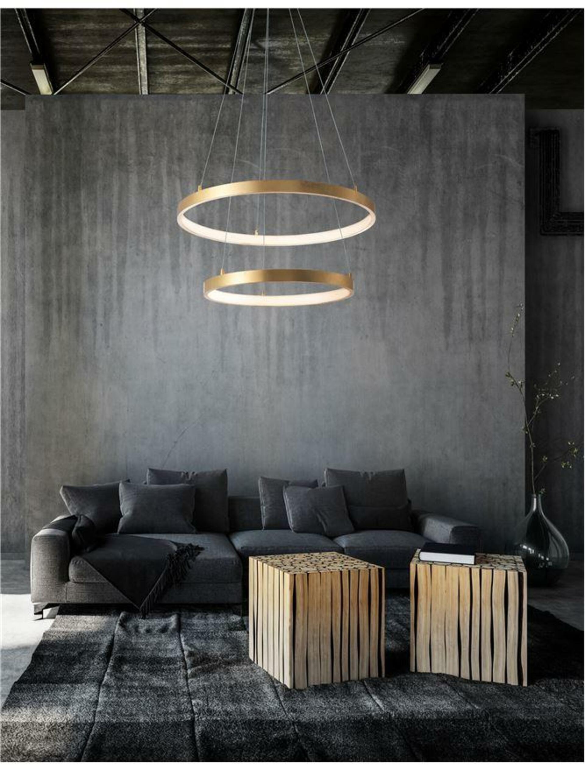 Nova Luce Originální závěsné LED svítidlo Leon v luxusním zlatém designu NV 8100281