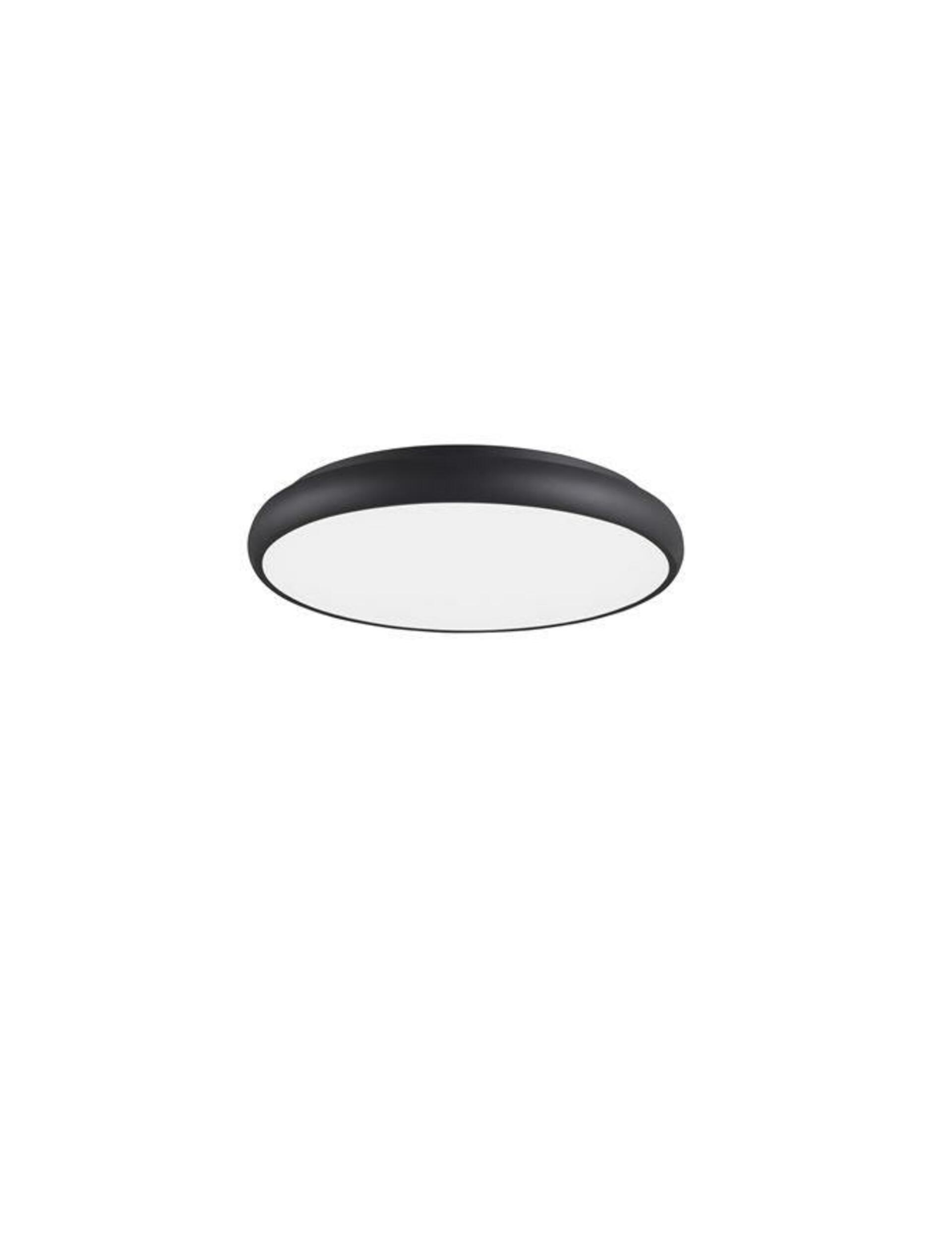 Levně Nova Luce Moderní úzké stropní LED svítidlo Gap v bílé a černé barvě - 38 W LED, 2090 lm, pr. 410 x 90 mm, černá NV 8100982