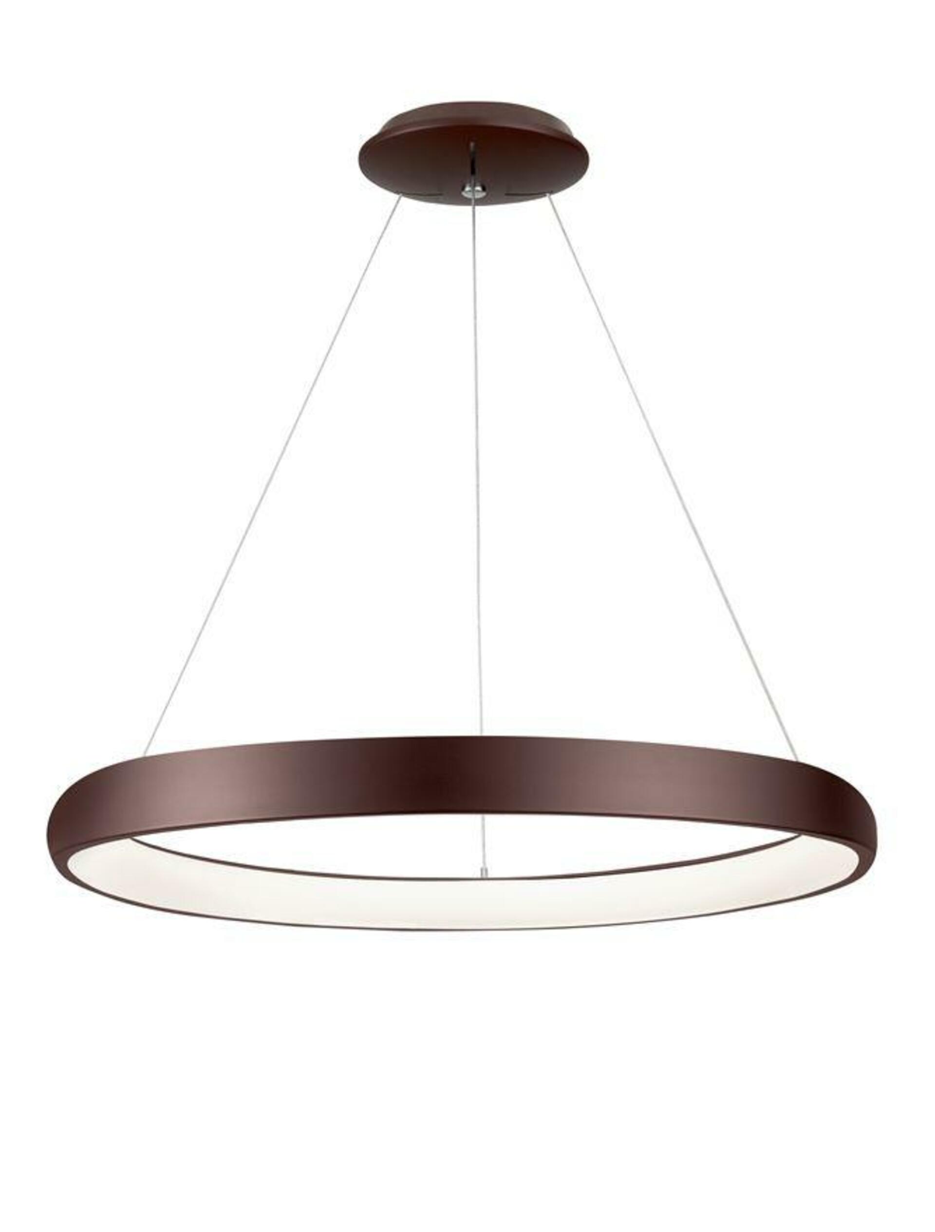 Nova Luce LED závěsné svítidlo Albi ve dvou velikostech a třech barvách - pr. 810 x 60 x 1140 mm, 80 W, 3000 K, hnědé NV 8105609