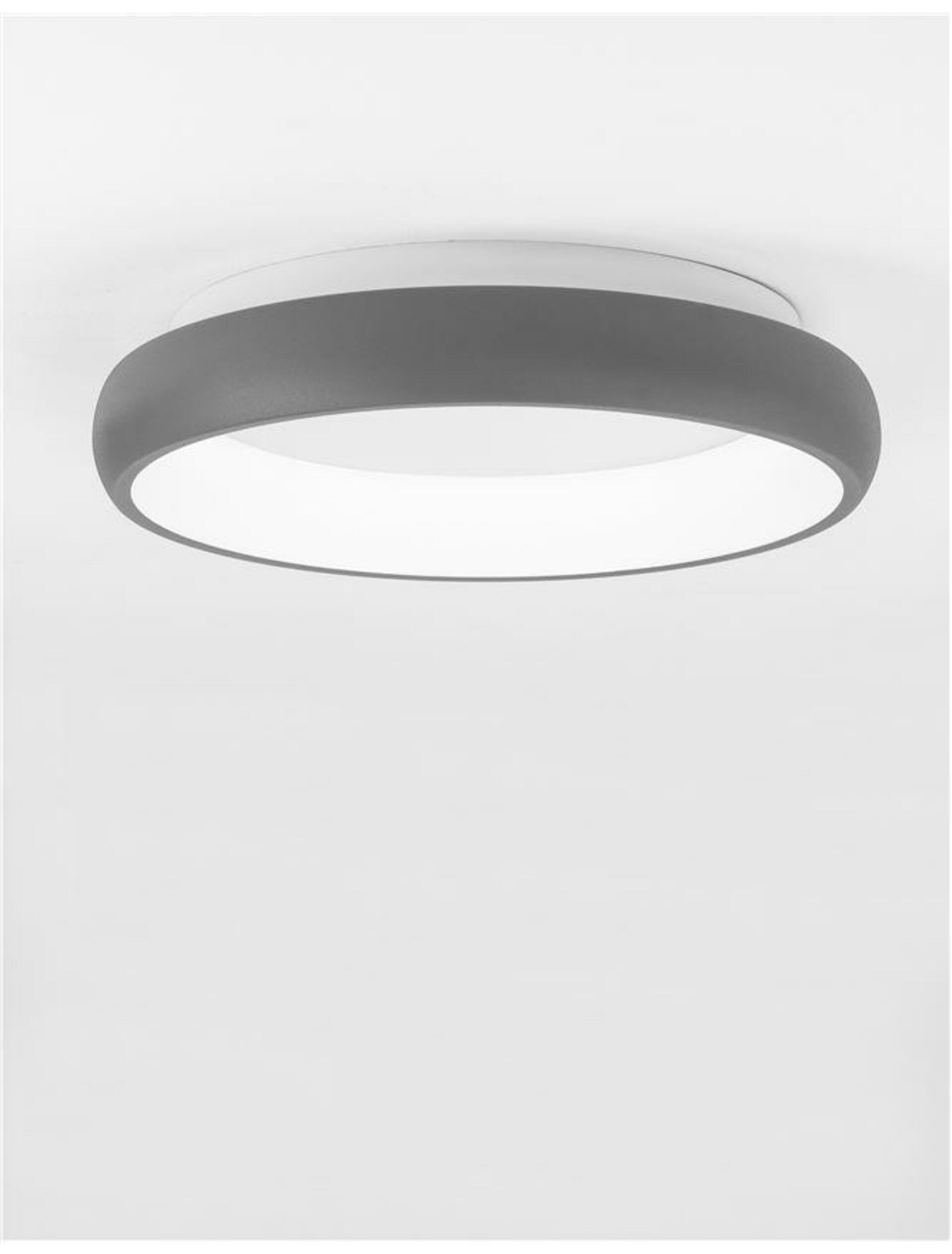 NOVA LUCE stropní svítidlo ALBI šedý hliník a akryl LED 32W 230V 3000K IP20 stmívatelné 8105615