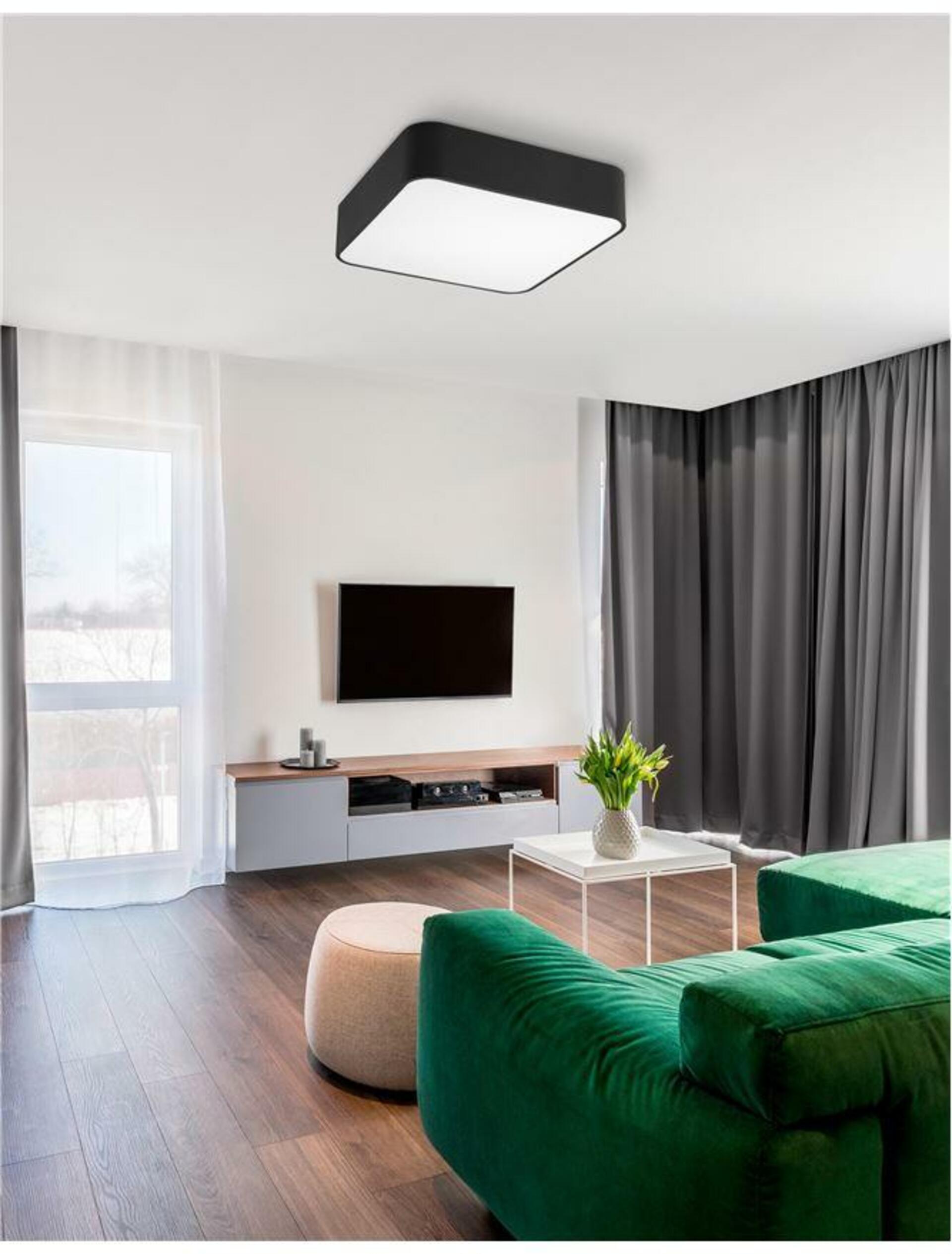 Nova Luce Moderní přisazené stropní svítidlo Ragu - 4 x 10 W, 460 x 460 mm, černá NV 866607