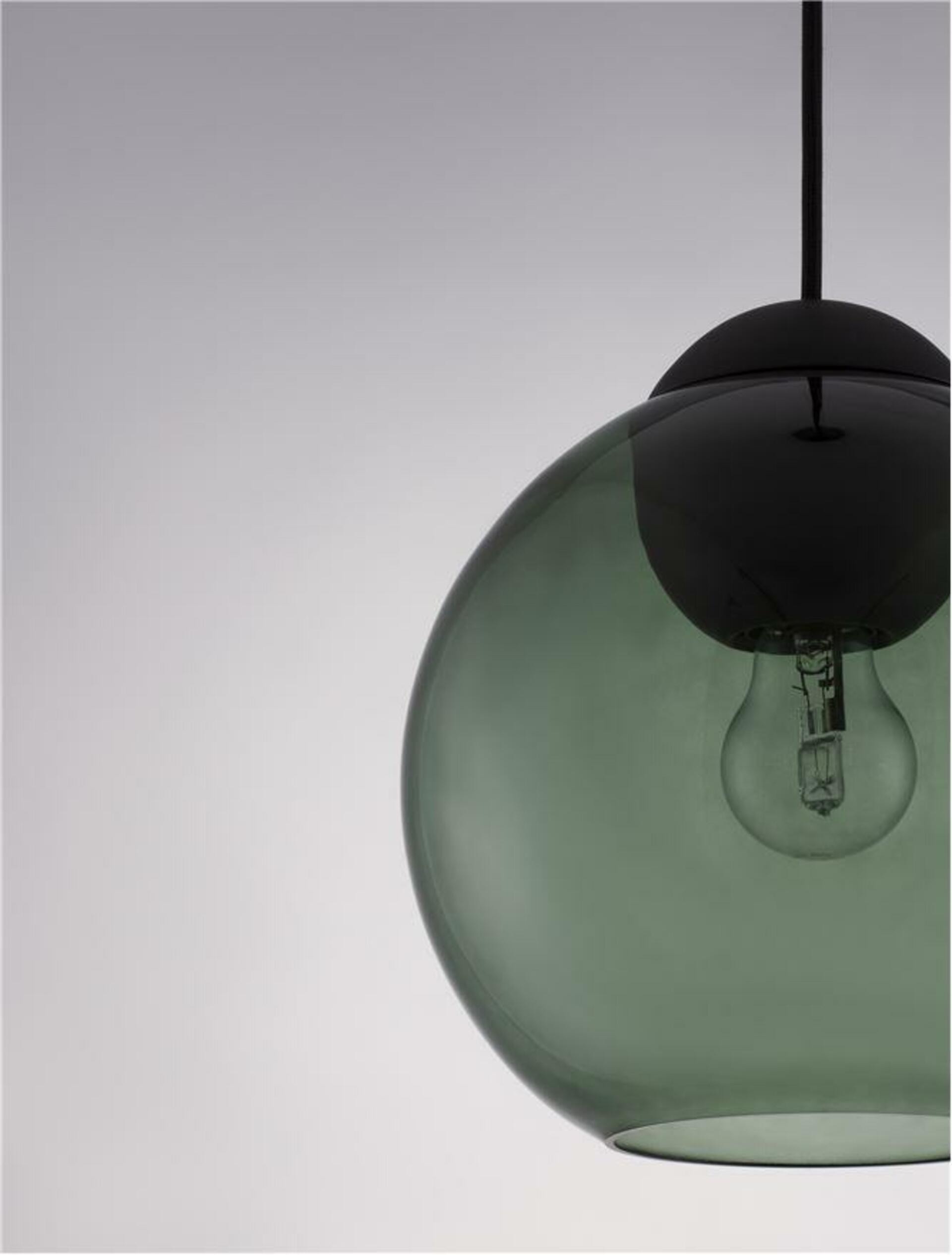 NOVA LUCE závěsné svítidlo MIDORI matný černý kov a tmavě zelené sklo E27 1x12W 230V IP20 bez žárovky 9009242