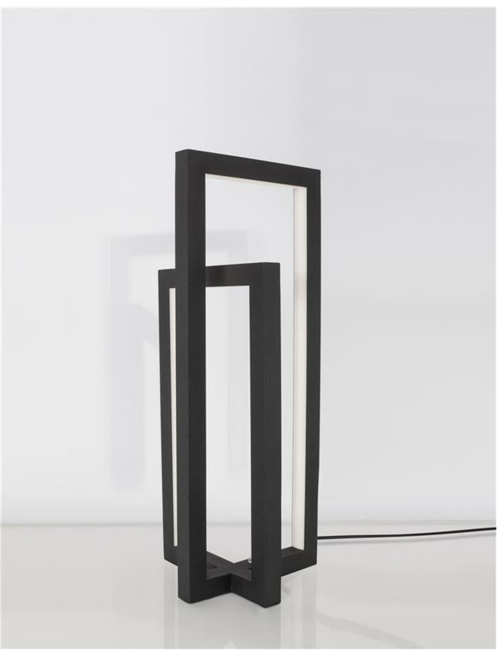 NOVA LUCE stolní lampa ZESIRO černý hliník a akryl vypínač na těle LED 12W 24V 3000K IP20 stmívatelné 9086022