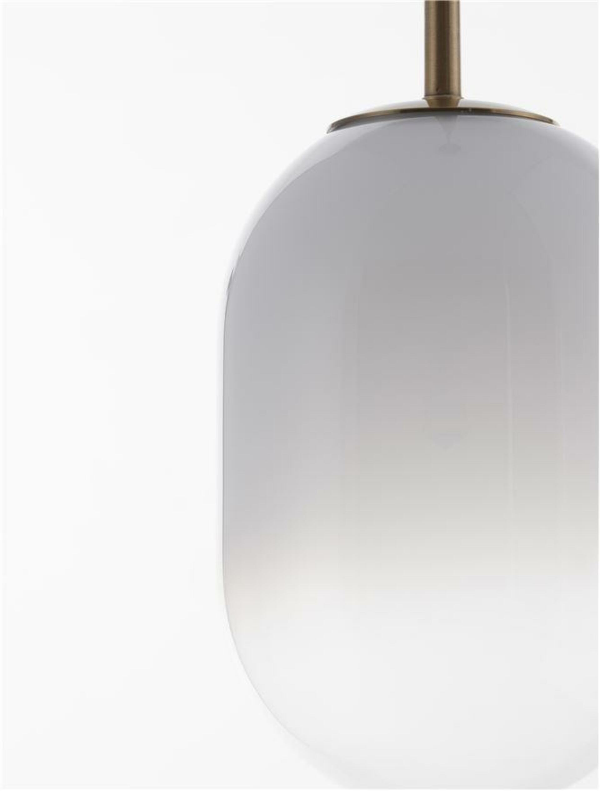 NOVA LUCE závěsné svítidlo CHRYSI mosazný zlatý kov a bílé sklo s přechody G9 1x5W 230V IP20 bez žárovky 9092821
