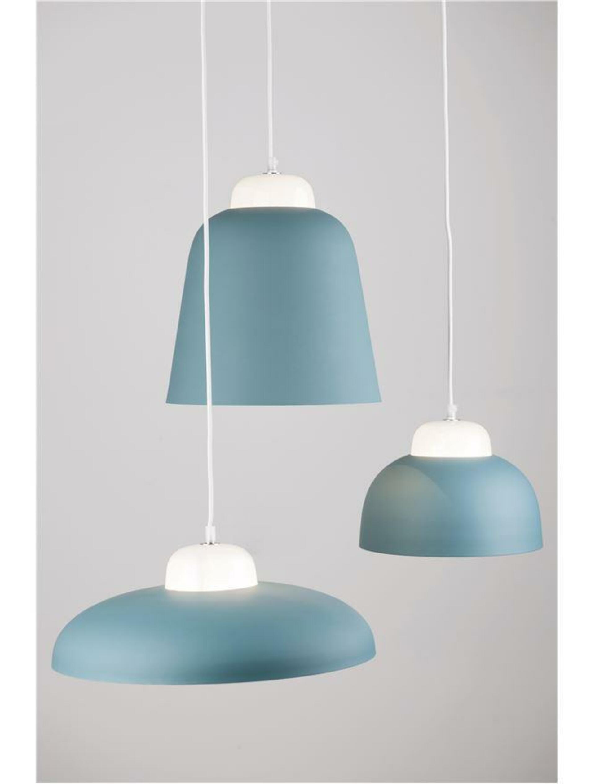 NOVA LUCE závěsné svítidlo VICTORIA modrý a bílý hliník bílý PVC kabel E27 1x12W IP20 bez žárovky 9104263