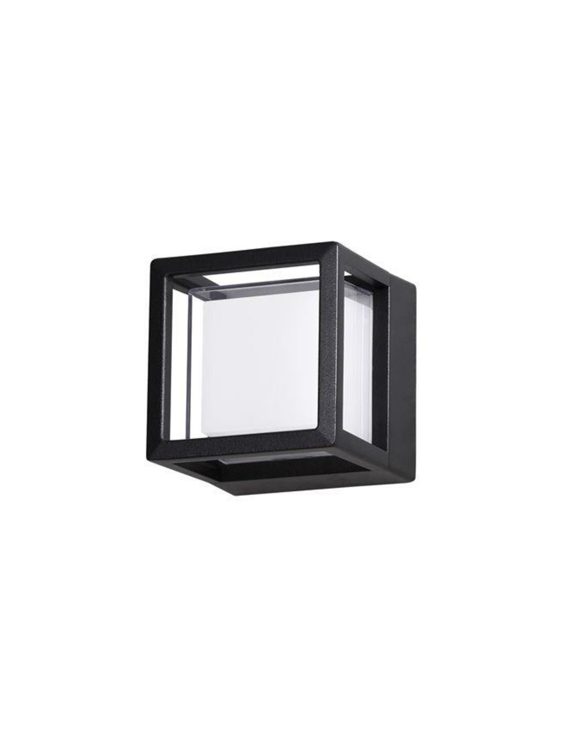 NOVA LUCE venkovní nástěnné svítidlo AGOSTO černý hliník a akrylový difuzor LED 6W 3000K 100-240V 120st. IP54 9207616