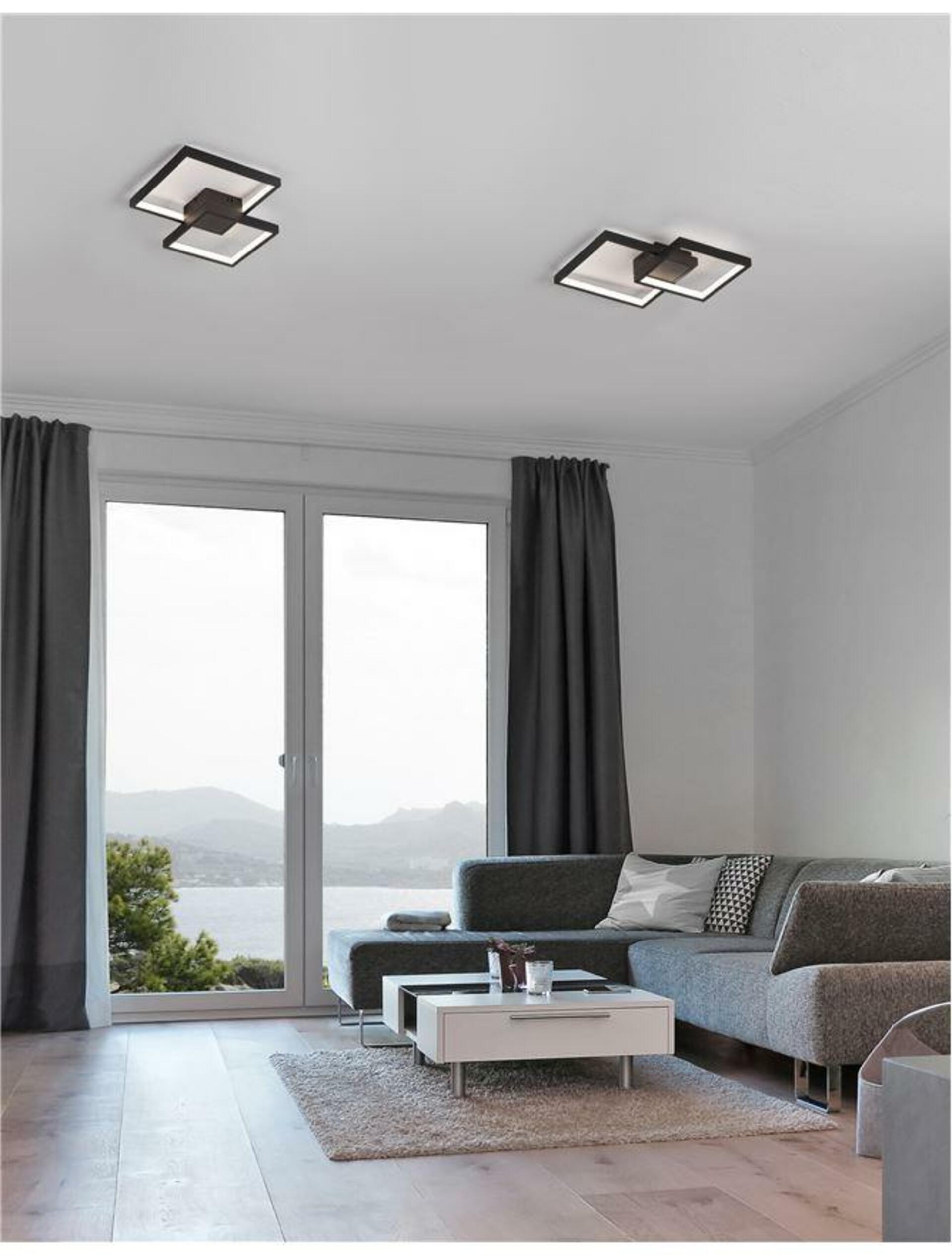 NOVA LUCE stropní svítidlo PORTO černá ocel hliník a akryl LED 19W 230V 3000K IP20 9364037