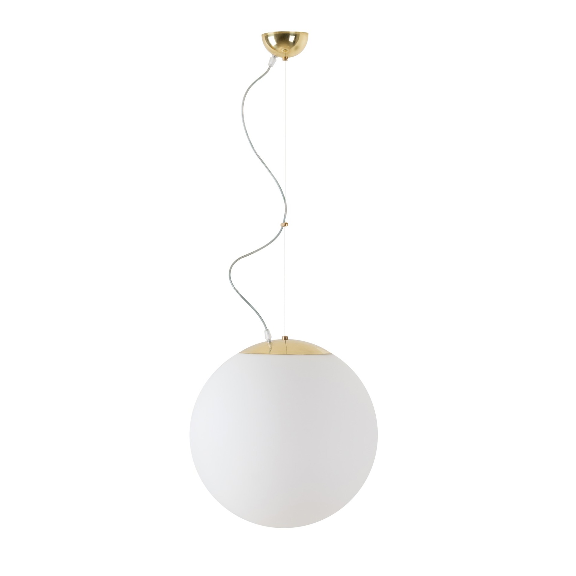 Levně OSMONT ADR60272 ADRIA L3 závěsné skleněné svítidlo mosaz leštěná / bílá IP40 3000 K 27W LED DALI