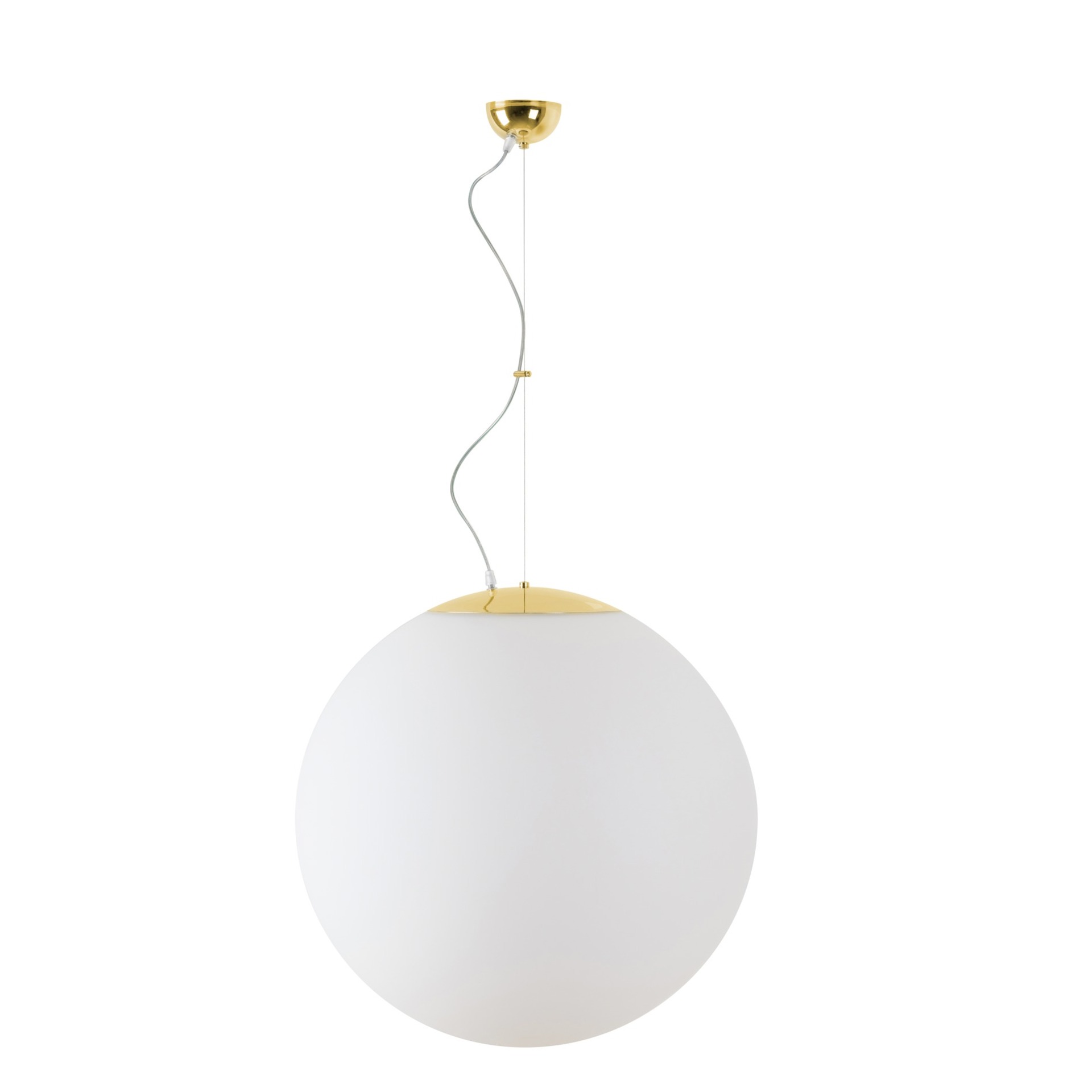 Levně OSMONT ADR60318 ADRIA L5 závěsné skleněné svítidlo mosaz leštěná / bílá IP40 3000 K 48W LED DALI