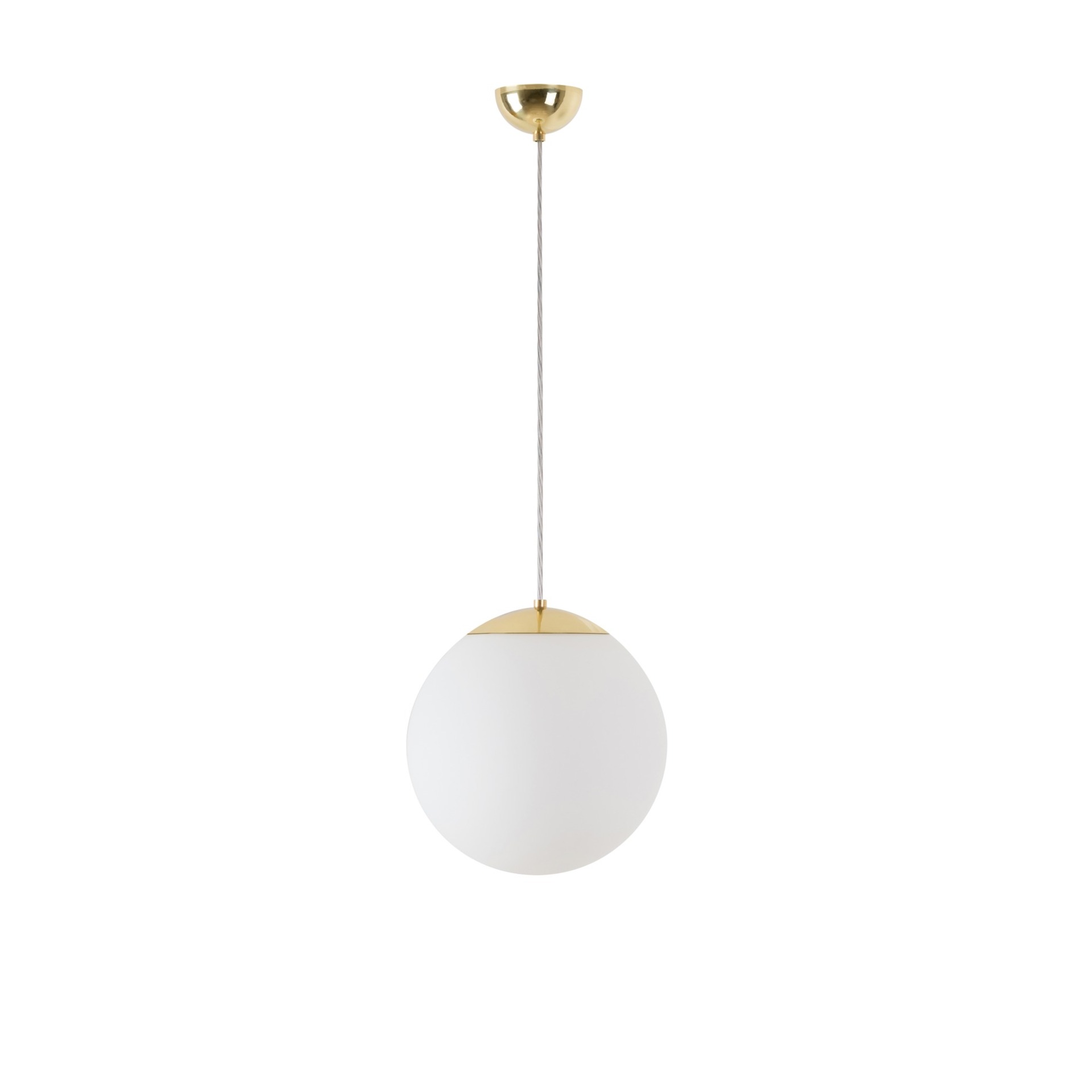 Levně OSMONT ADR60337 ADRIA S2 závěsné skleněné svítidlo mosaz leštěná / bílá IP40 3000 K 20W LED DALI