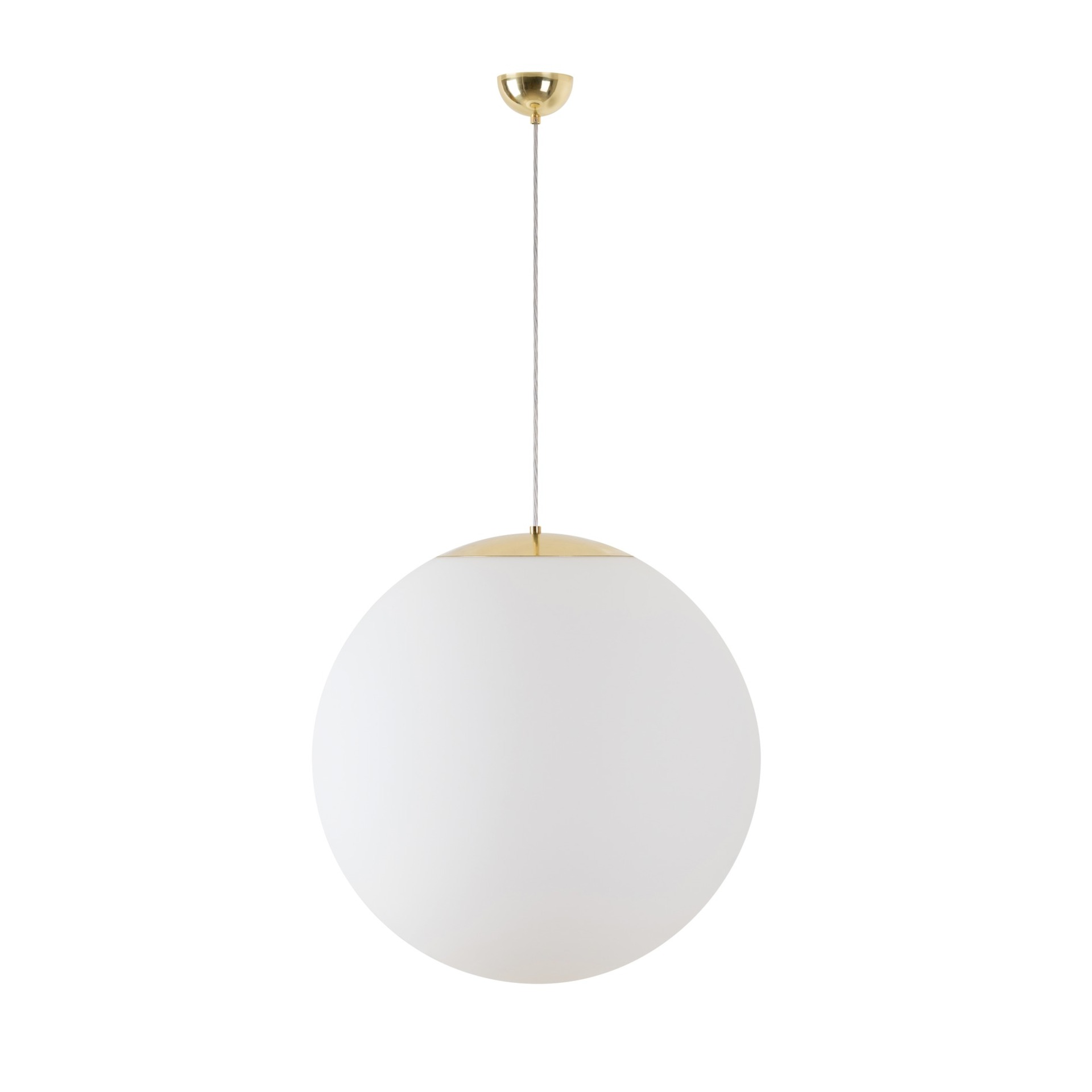 Levně OSMONT ADR60869 ADRIA S5 závěsné skleněné svítidlo mosaz leštěná / bílá IP40 4000 K 48W LED DALI