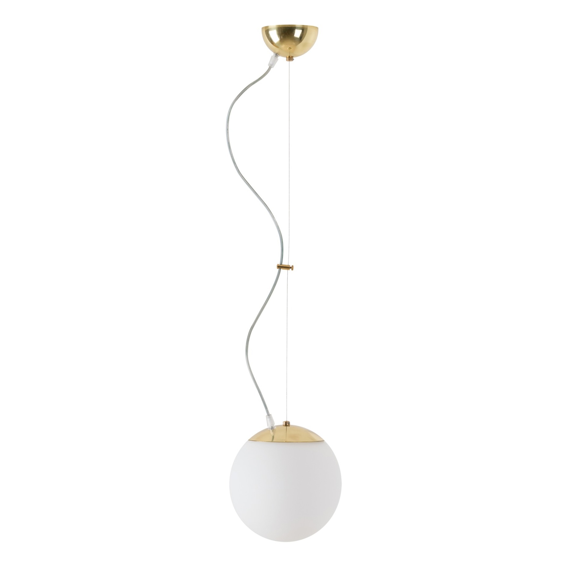 Levně OSMONT ADR70969 ADRIA L1 závěsné skleněné svítidlo mosaz leštěná / bílá IP40 4000 K 9W LED DALI