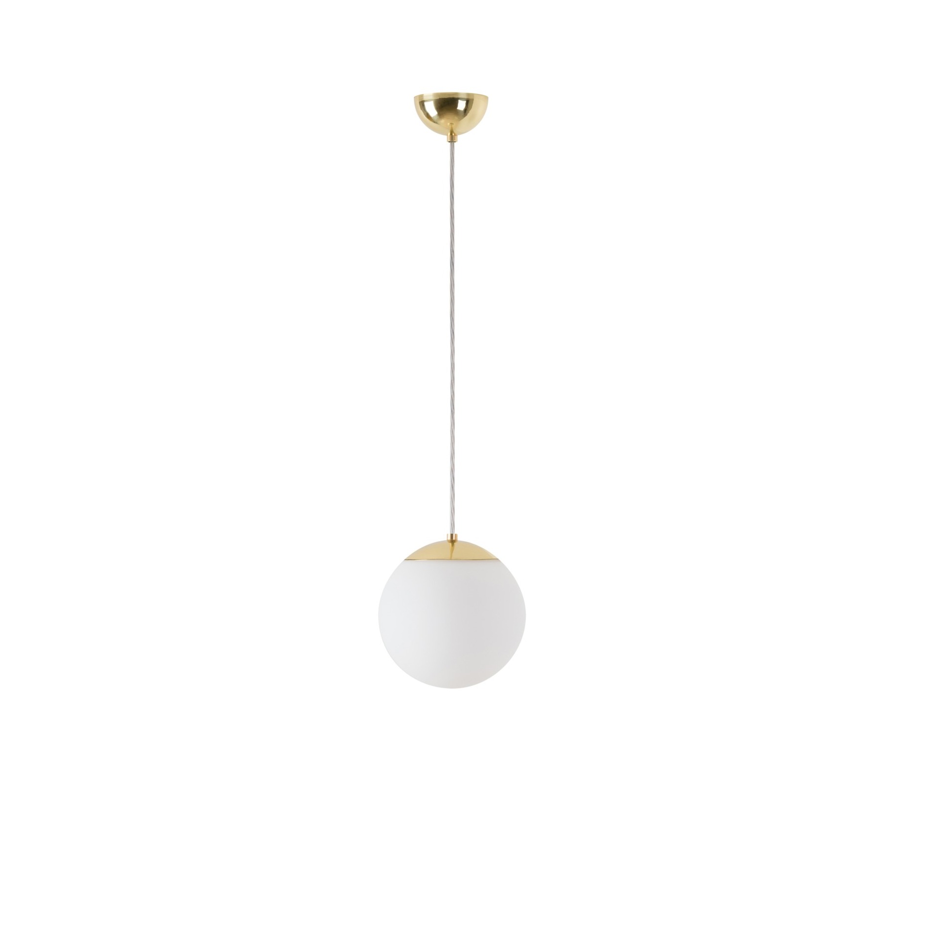 Levně OSMONT ADR70978 ADRIA S1 závěsné skleněné svítidlo mosaz leštěná / bílá IP40 4000 K 9W LED DALI