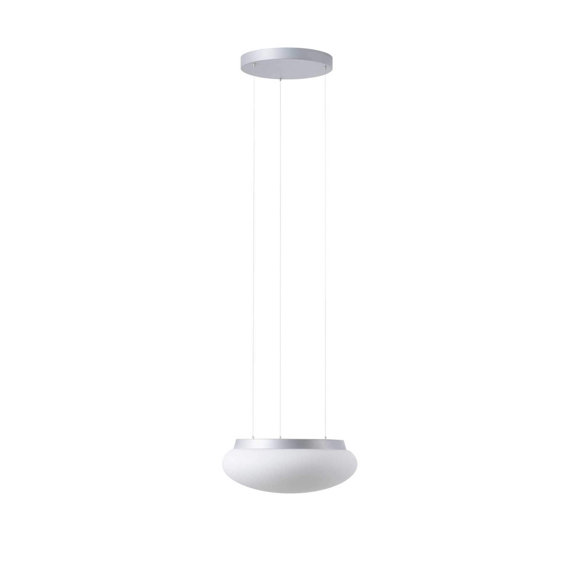 Levně OSMONT ARA70429 ARAKIS LE2 závěsné skleněné svítidlo stříbrná / bílá IP40 3000 K 19W LED DALI
