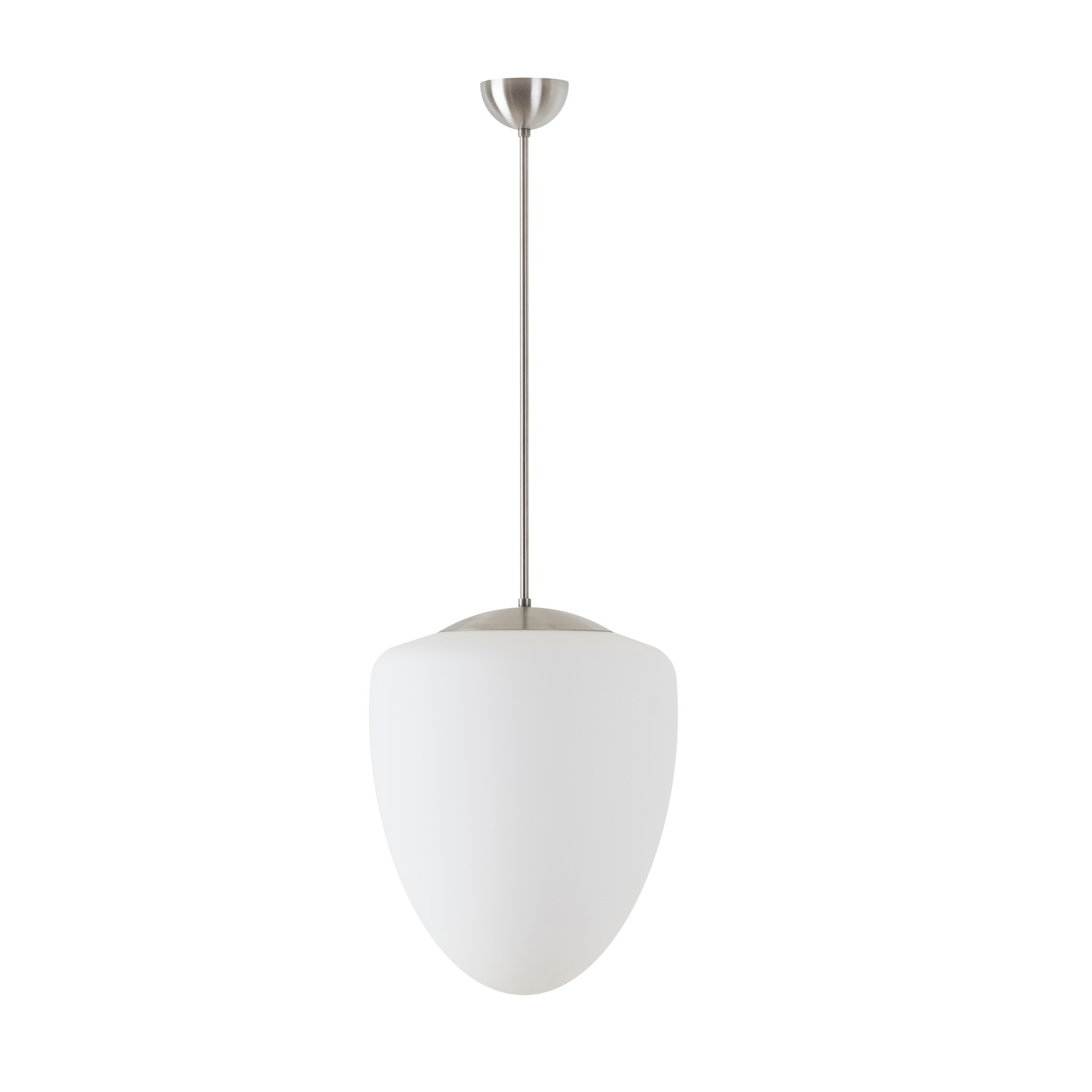Levně OSMONT AST60417 ASTRA P závěsné skleněné svítidlo nerez broušená / bílá IP40 3000 K 27W LED DALI