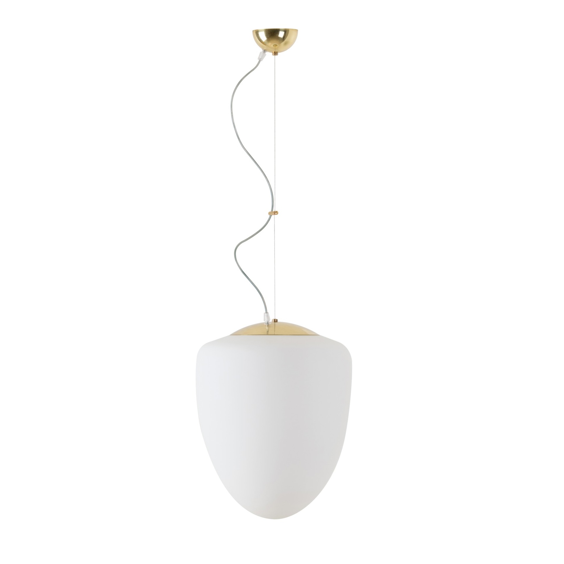 Levně OSMONT AST60426 ASTRA L závěsné skleněné svítidlo mosaz leštěná / bílá IP40 3000 K 27W LED DALI