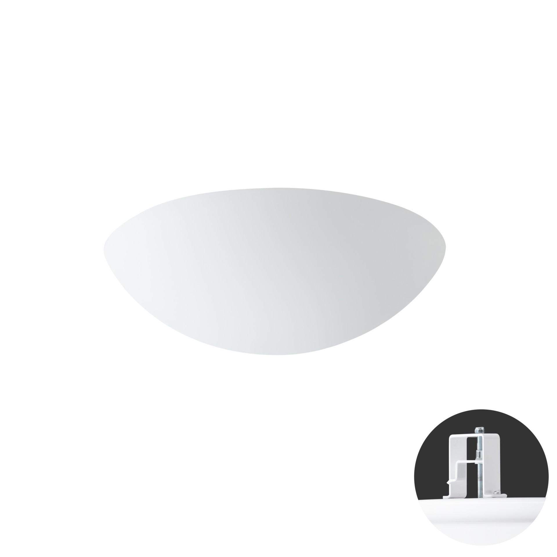 Levně OSMONT AUR59331 AURA V8 stropní/nástěnné skleněné polovestavné svítidlo bílá IP44 3000 K 15W LED DALI