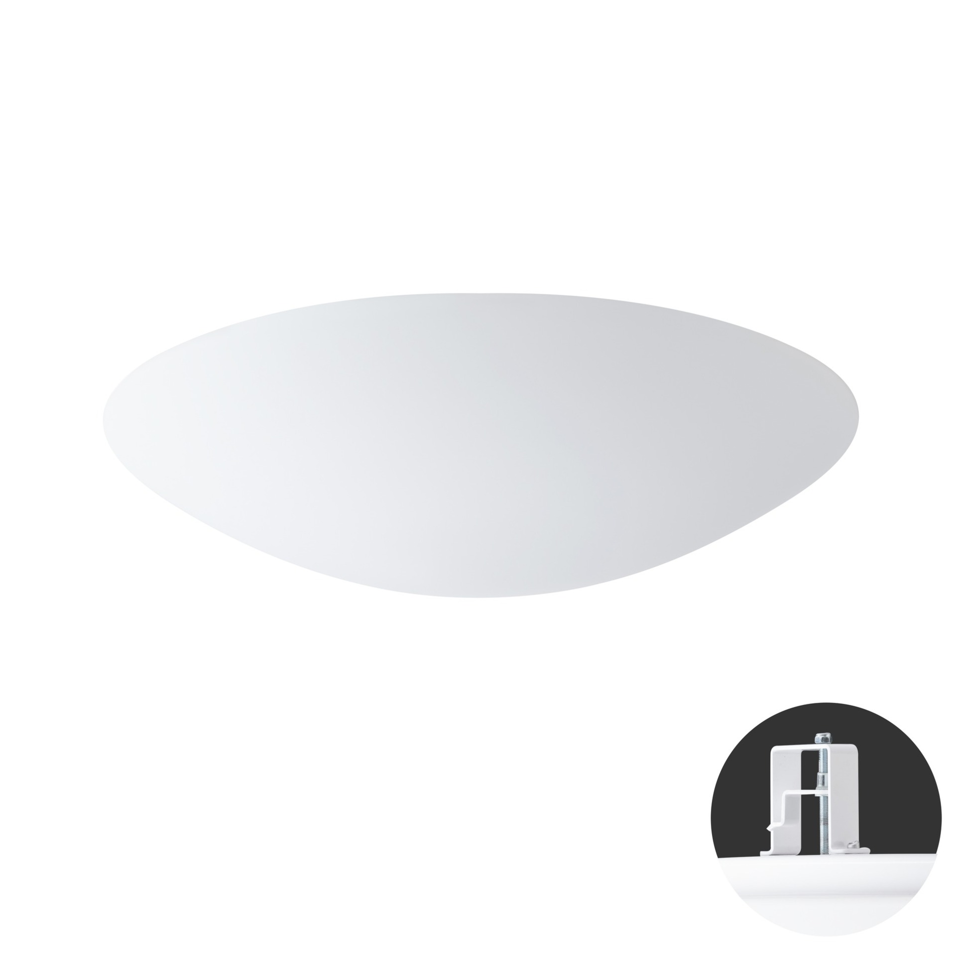 Levně OSMONT AUR59375 AURA V9 stropní/nástěnné skleněné polovestavné svítidlo bílá IP44 3000 K 52W LED DALI