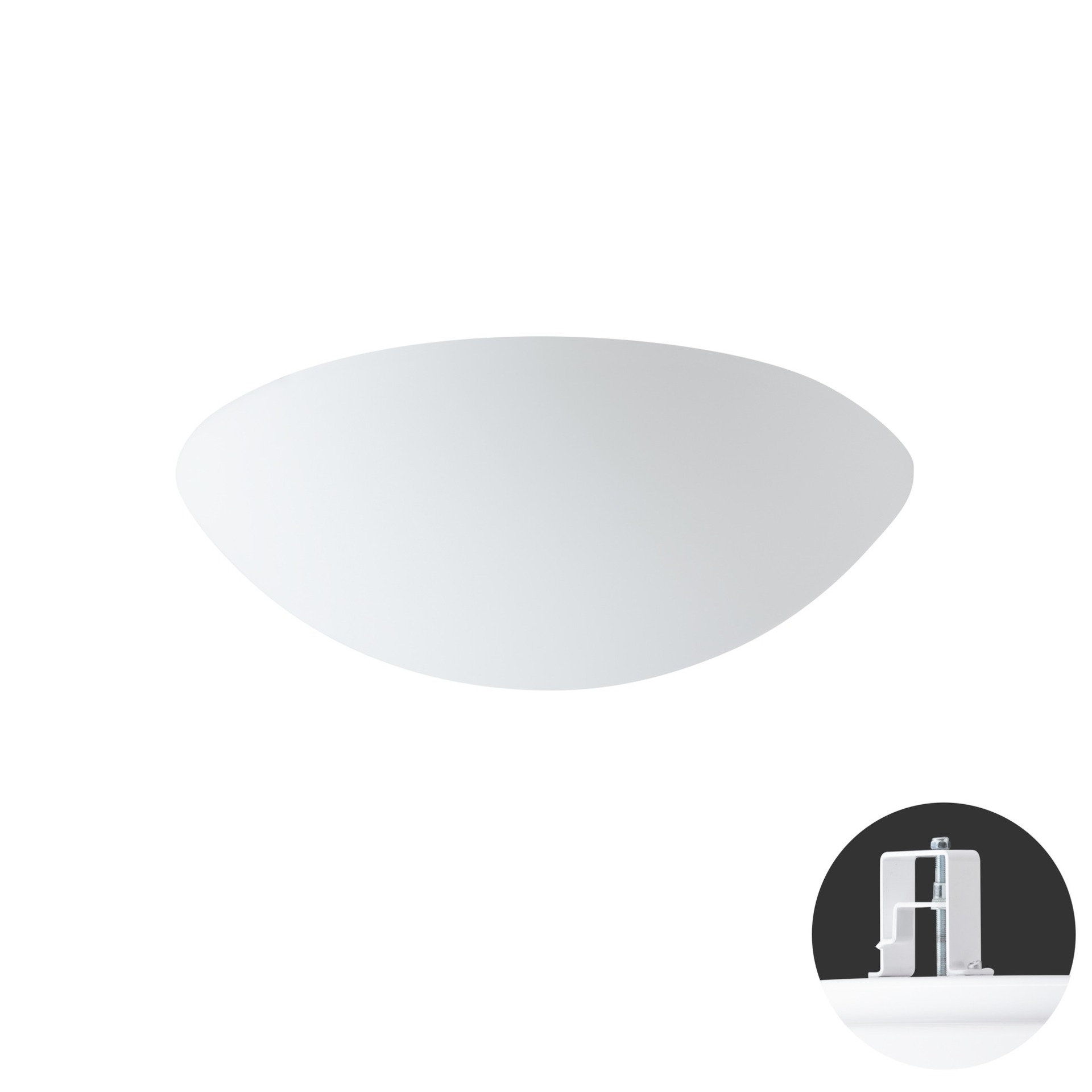 Levně OSMONT AUR68097 AURA V10 stropní/nástěnné skleněné polovestavné svítidlo bílá IP44 3000 K 14W LED DALI