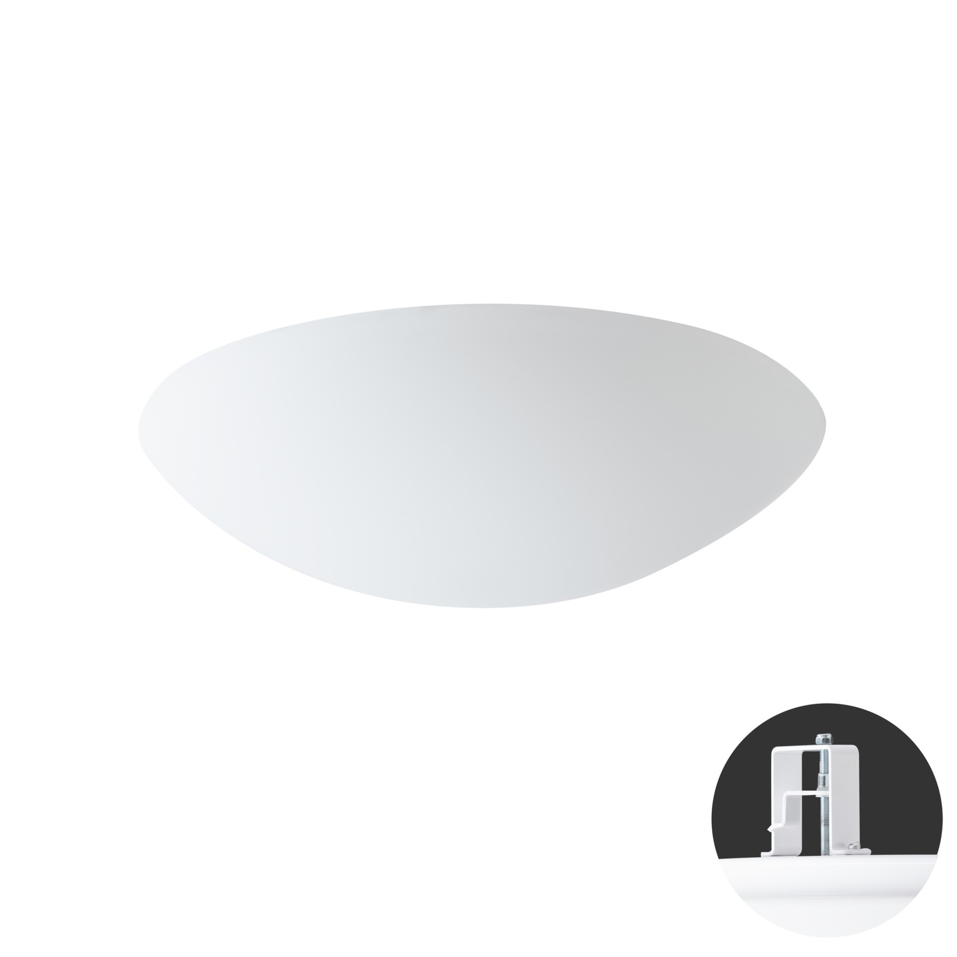 Levně OSMONT AUR68610 AURA V11 stropní/nástěnné skleněné polovestavné svítidlo bílá IP44 4000 K 19W LED DALI HF