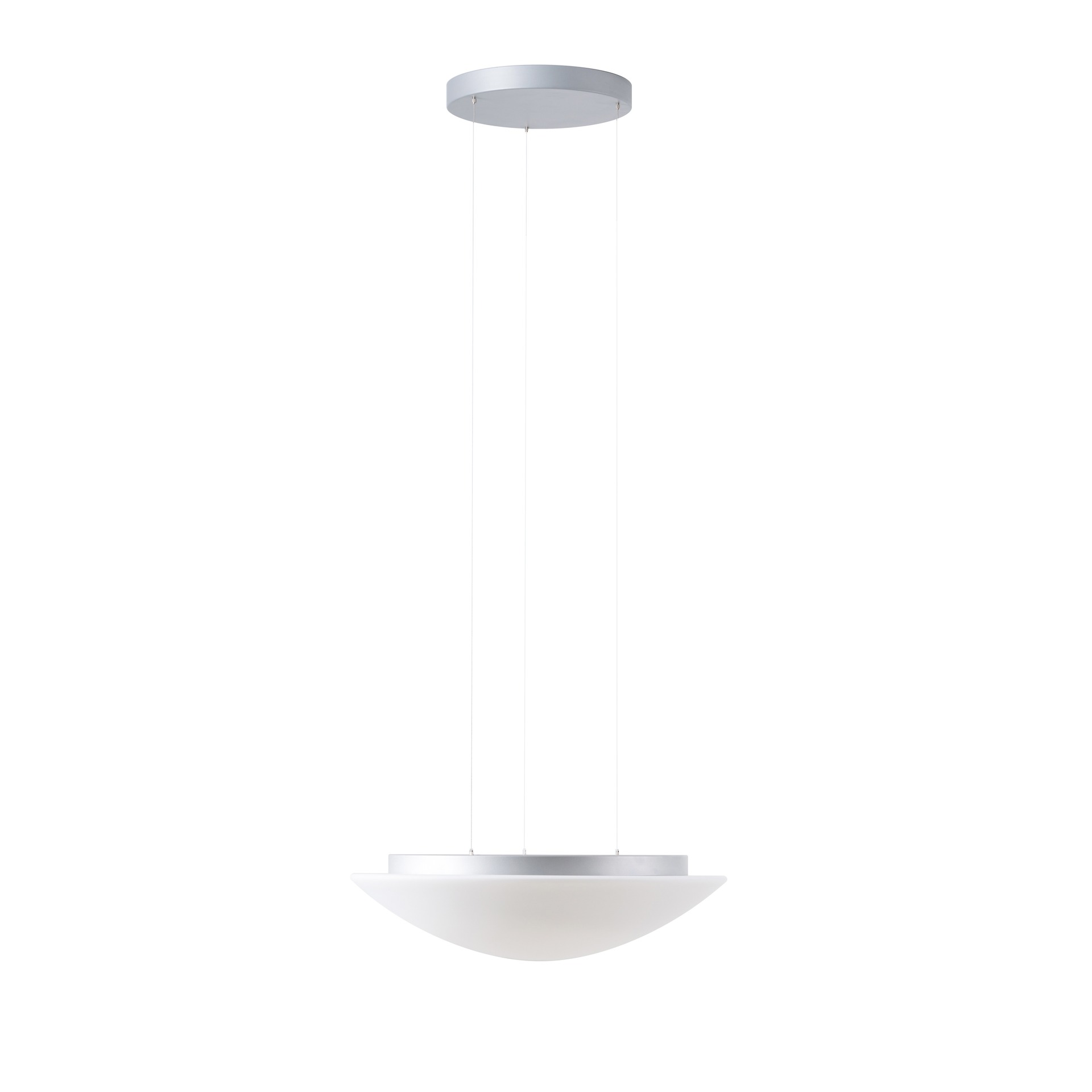 Levně OSMONT AUR71384 AURA LE5 závěsné skleněné svítidlo stříbrná / bílá IP40 3000/4000 K 27W LED DALI
