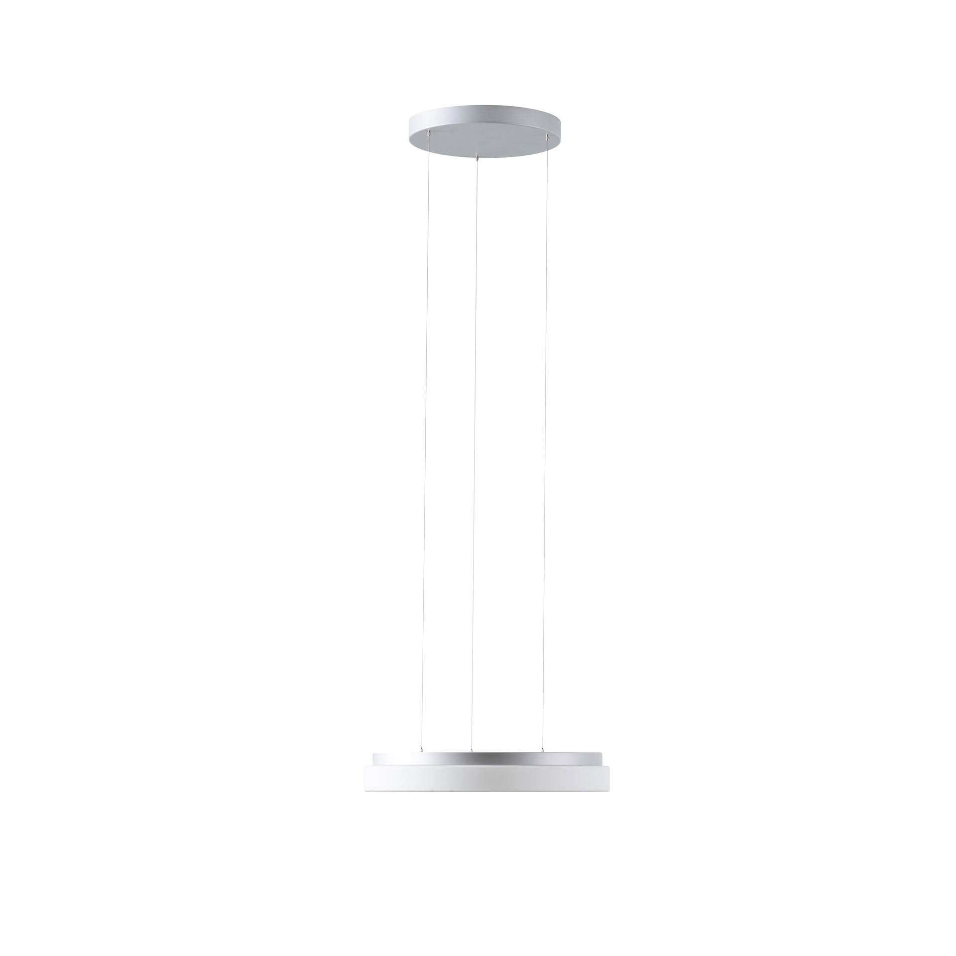 Levně OSMONT CAR66875 CARINA LE1 závěsné skleněné svítidlo stříbrná / bílá IP40 4000 K 24W LED DALI