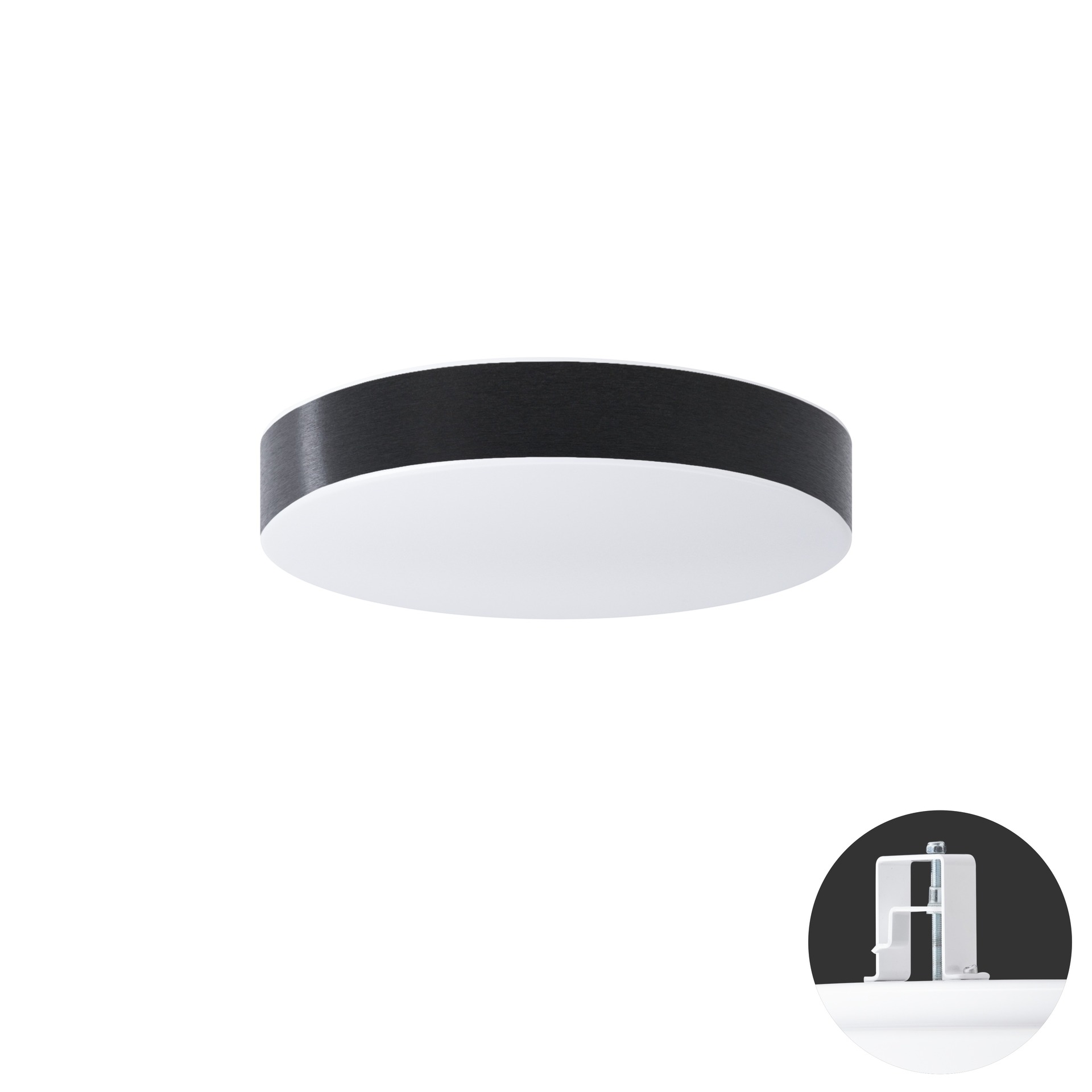Levně OSMONT DEL69322 DELIA CV1 stropní/nástěnné plastové polovestavné svítidlo bílá / bílo - černá IP44 3000 K 14W LED DALI