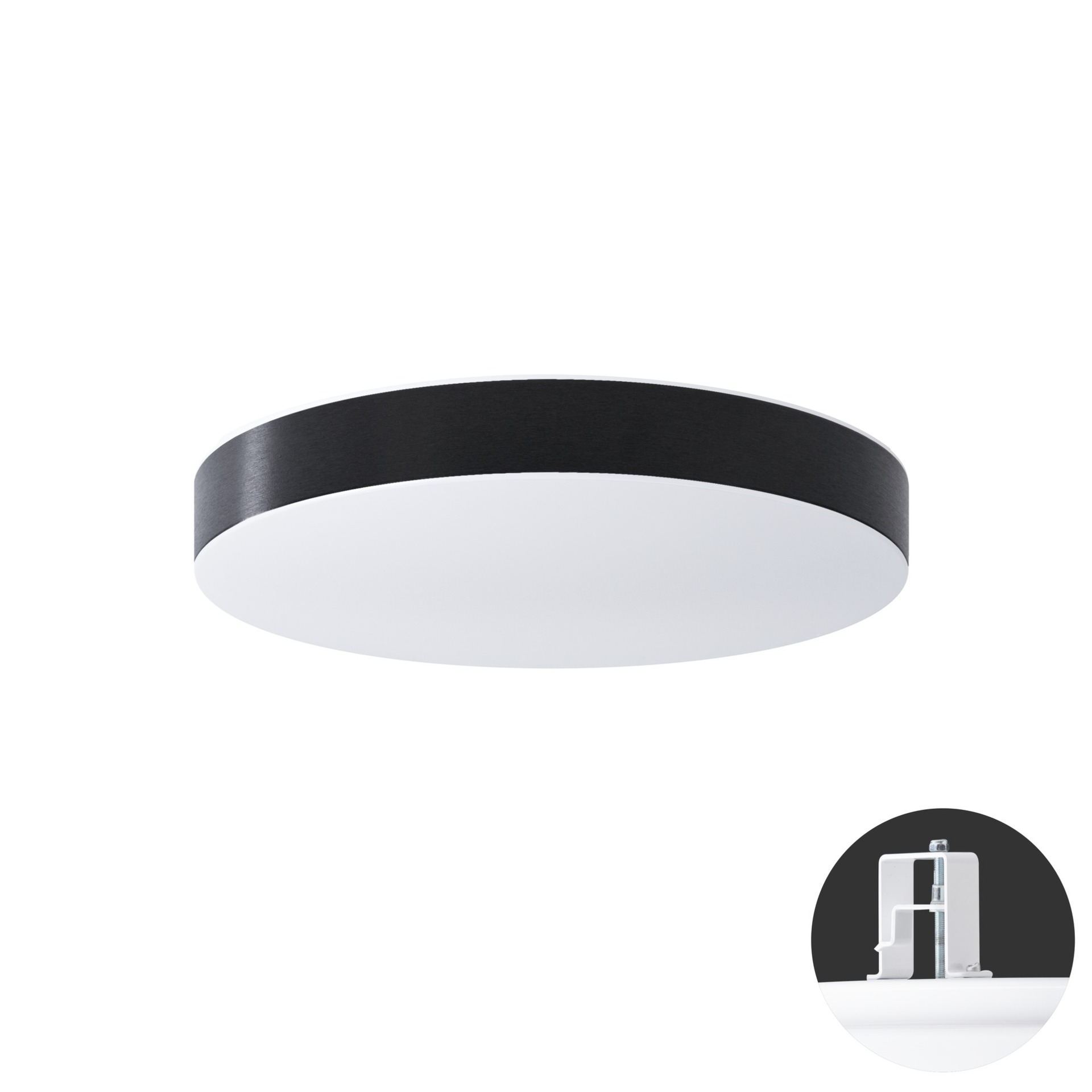 Levně OSMONT DEL69339 DELIA CV2 stropní/nástěnné plastové polovestavné svítidlo bílá / bílo - černá IP44 3000 K 33W LED DALI HF