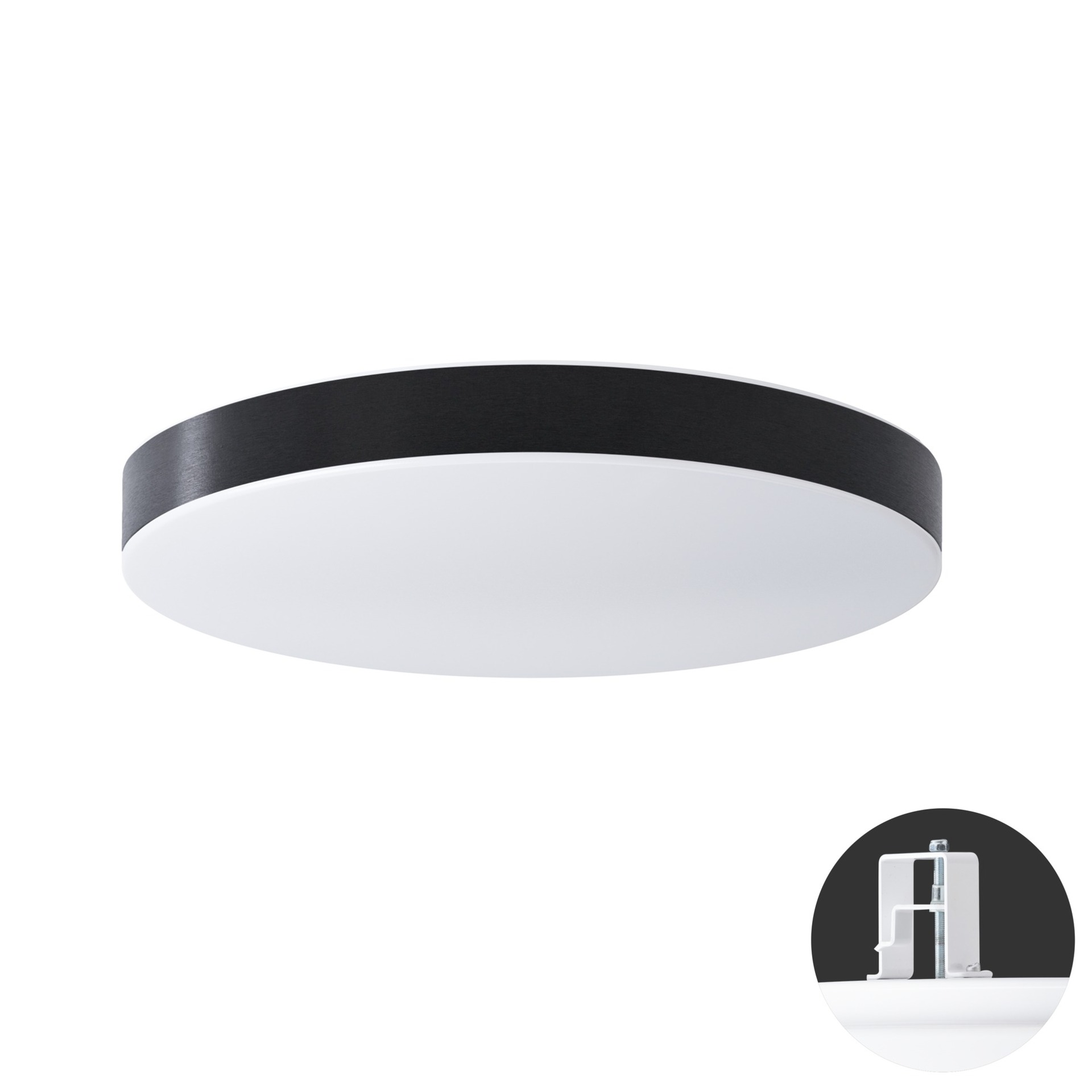Levně OSMONT DEL69343 DELIA CV3 stropní/nástěnné plastové polovestavné svítidlo bílá / bílo - černá IP44 3000 K 33W LED DALI