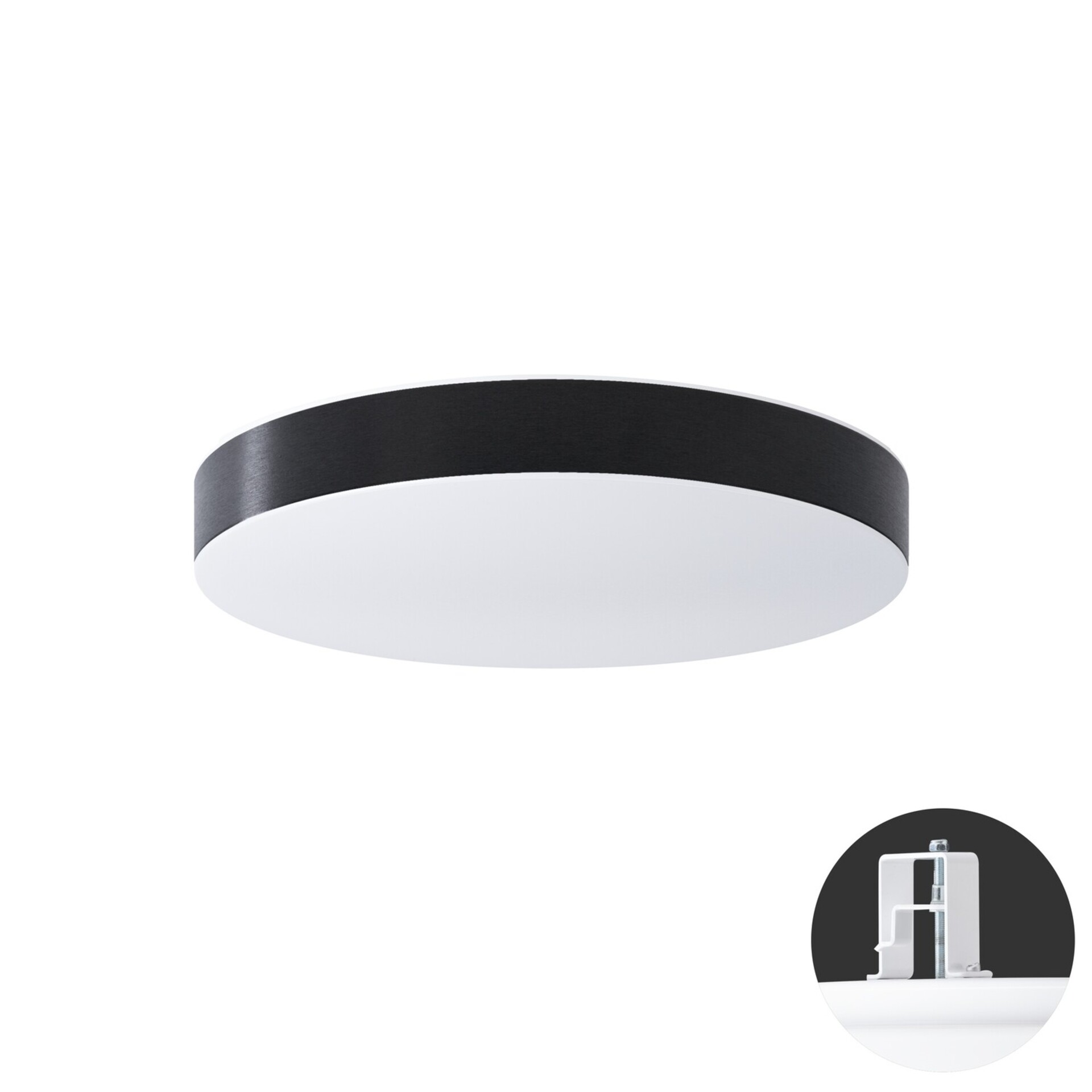 Levně OSMONT DEL69868 DELIA CV2 stropní/nástěnné plastové polovestavné svítidlo bílá / bílo - černá IP44 4000 K 27W LED DALI HF