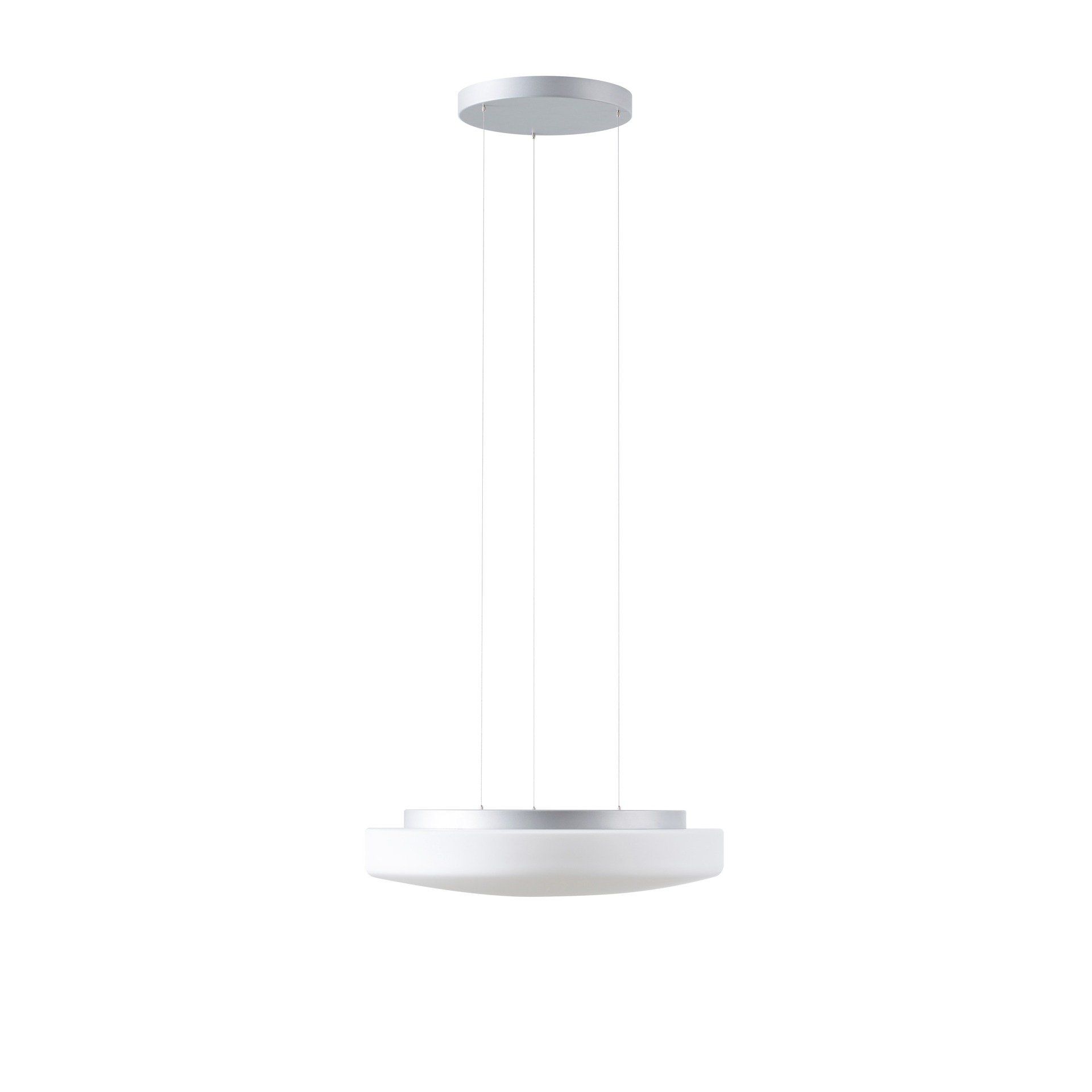 Levně OSMONT EDN67450 EDNA LE5 závěsné skleněné svítidlo stříbrná / bílá IP40 3000 K 27W LED DALI