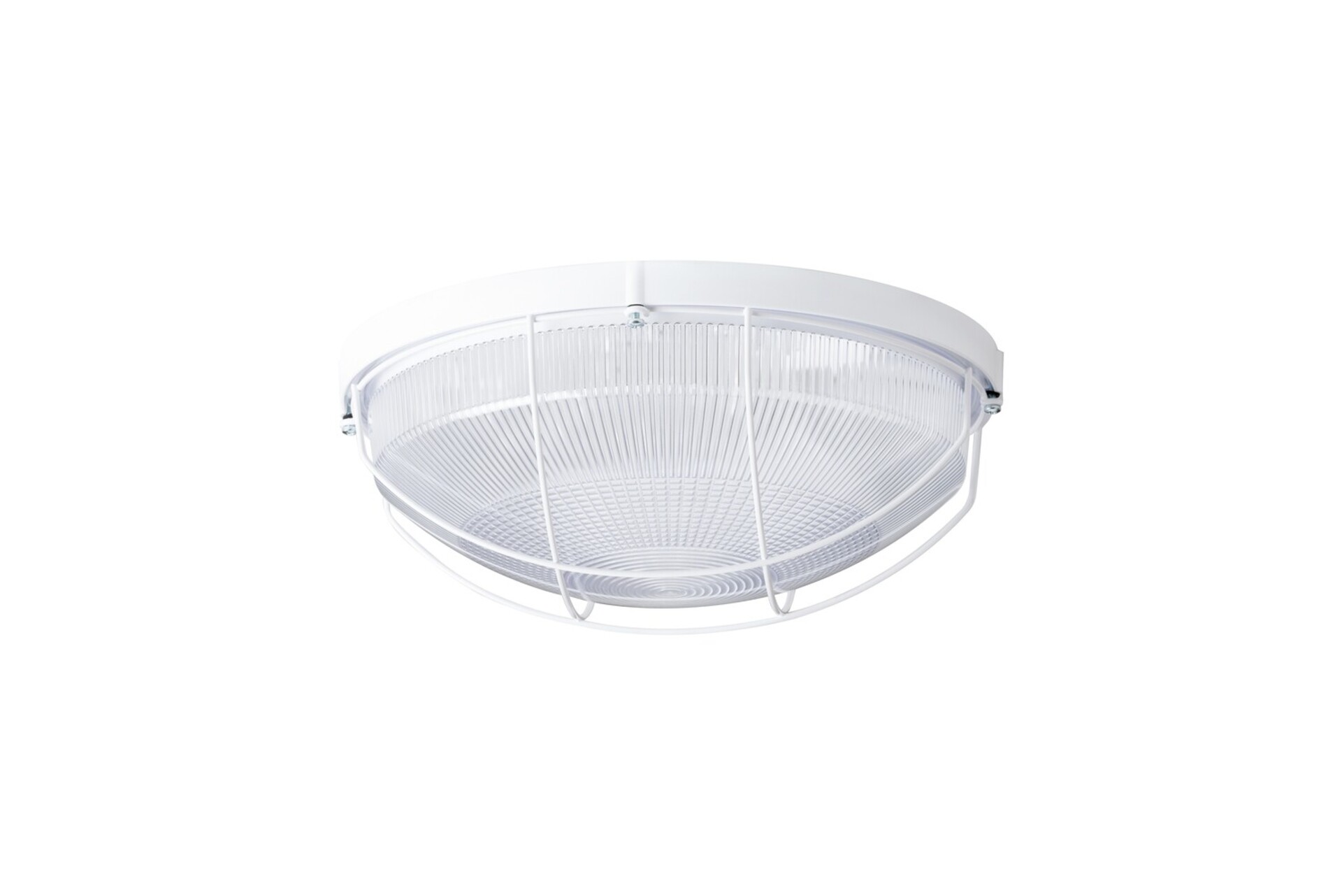 Levně OSMONT ELE46134 ELEKTRA 5 stropní/nástěnné průmyslové plastové svítidlo bílá / čirá IP65 60W E27 HF