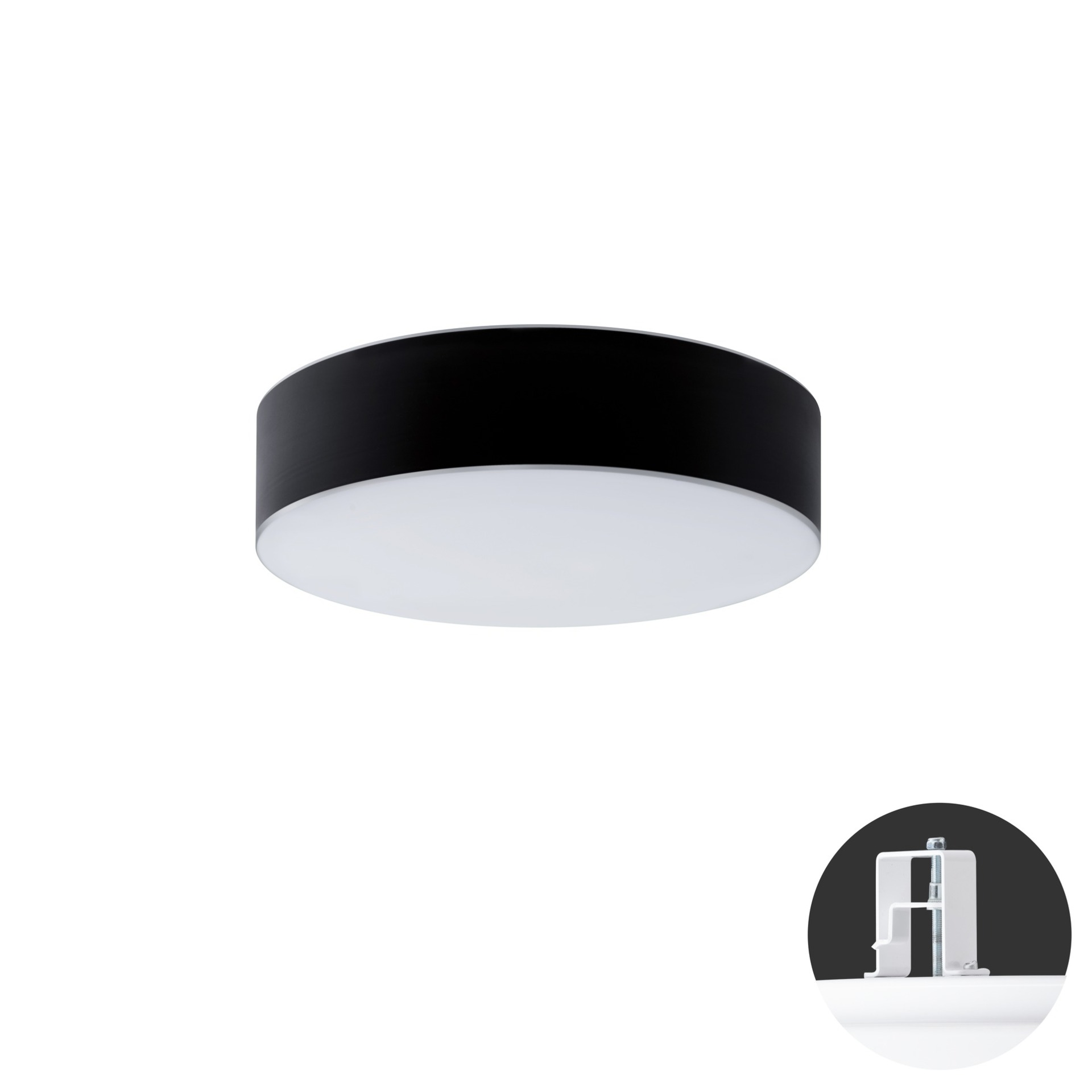 Levně OSMONT ERI63152 ERIS CV3 stropní/nástěnné skleněné polovestavné svítidlo bílá / bílo - černá IP44 2700-6500 K 32W LED