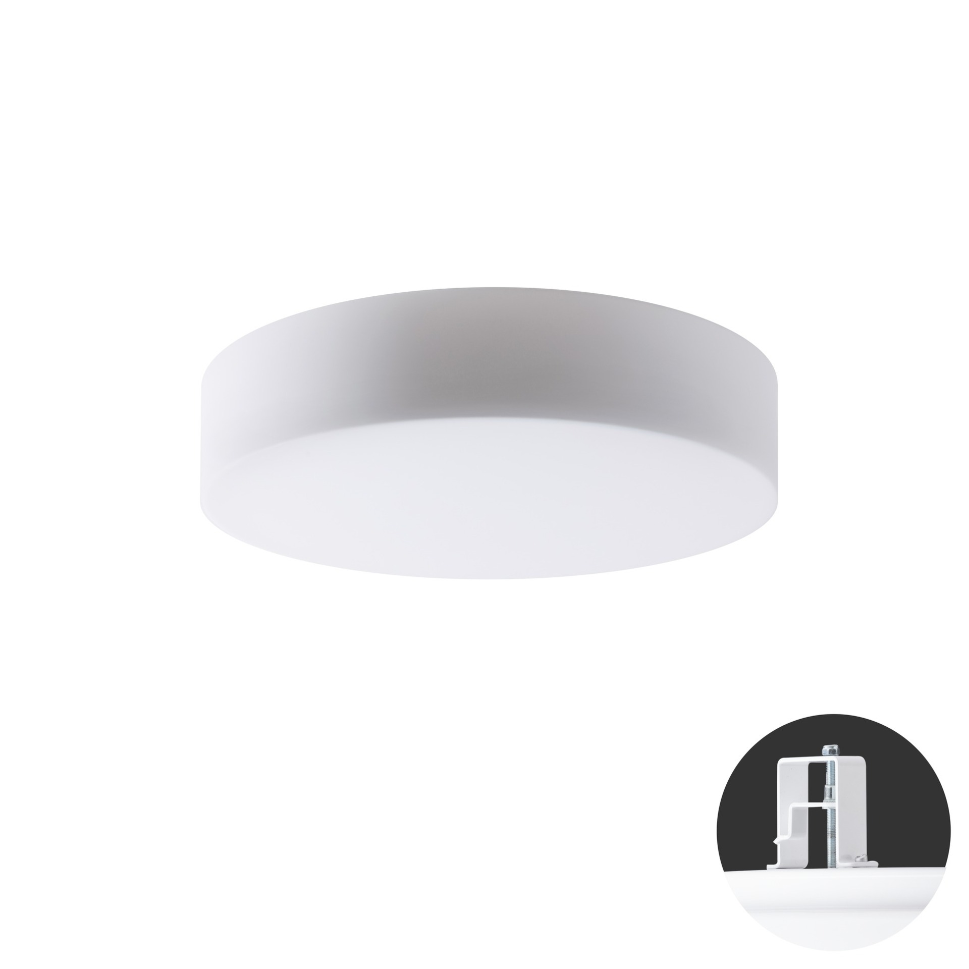 Levně OSMONT ERI67159 ERIS V4 stropní/nástěnné skleněné polovestavné svítidlo bílá IP44 3000 K 52W LED DALI