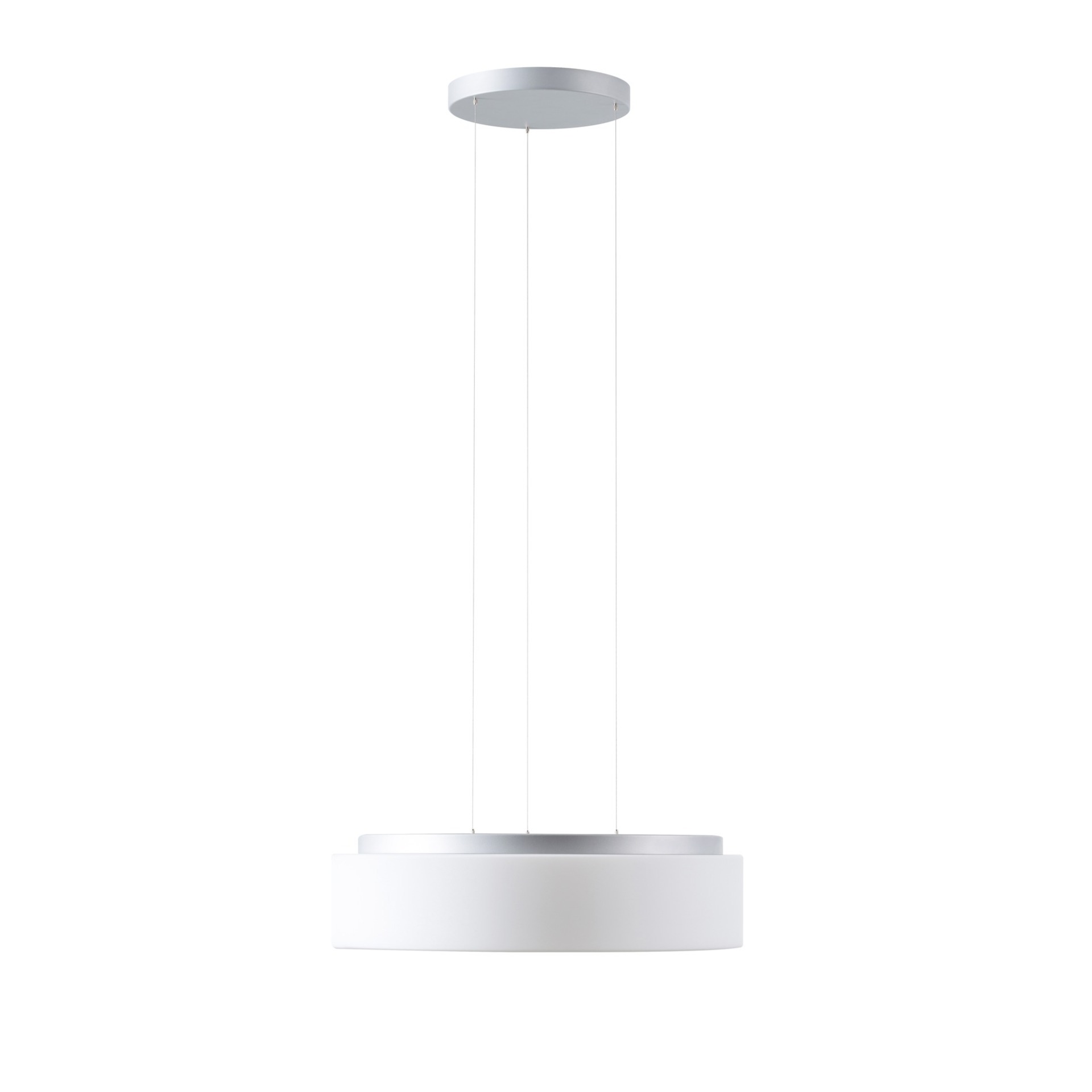 Levně OSMONT ERI67407 ERIS LE4 závěsné skleněné svítidlo stříbrná / bílá IP40 3000 K 47W LED DALI