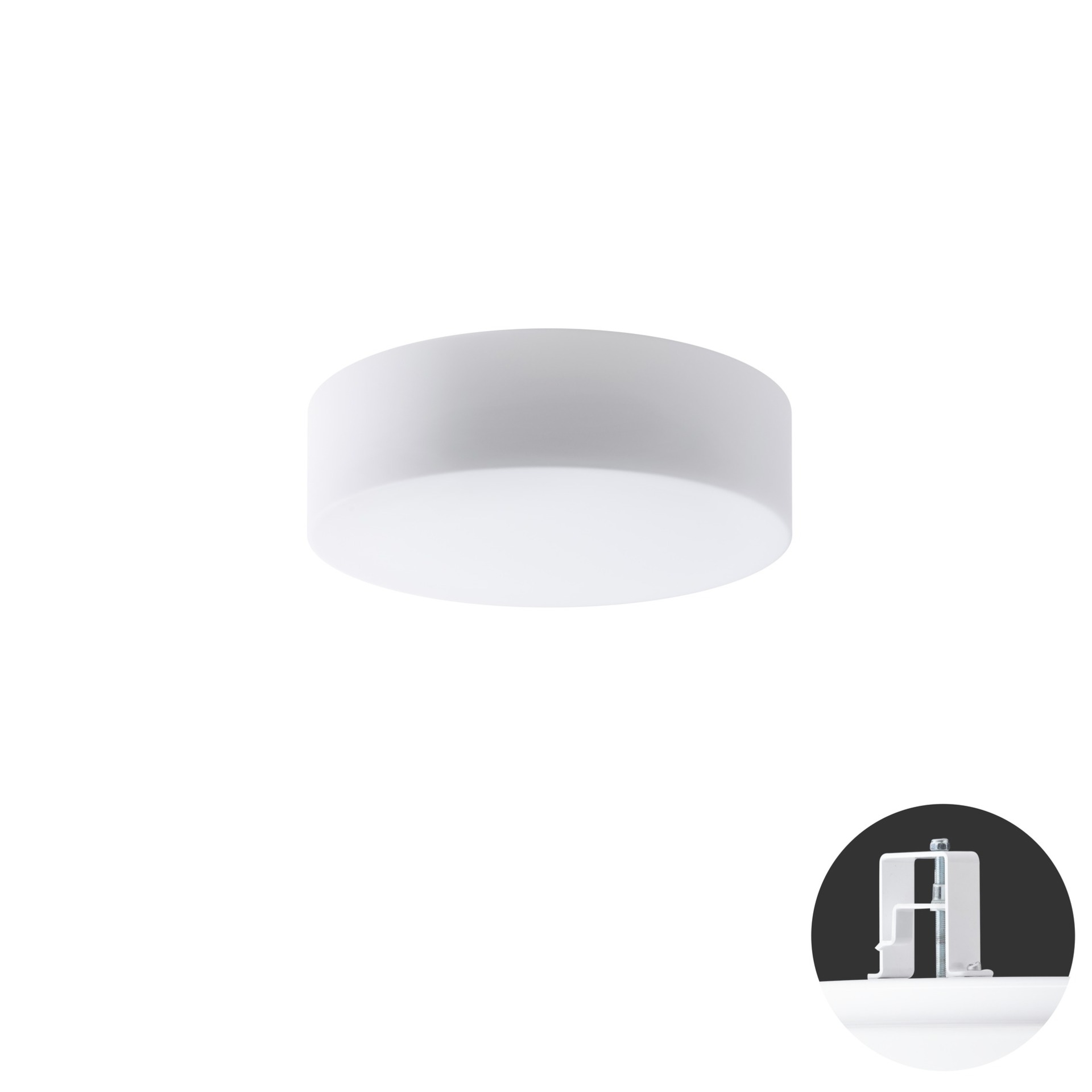 Levně OSMONT ERI67613 ERIS V2 stropní/nástěnné skleněné polovestavné svítidlo bílá IP44 4000 K 14W LED DALI HF