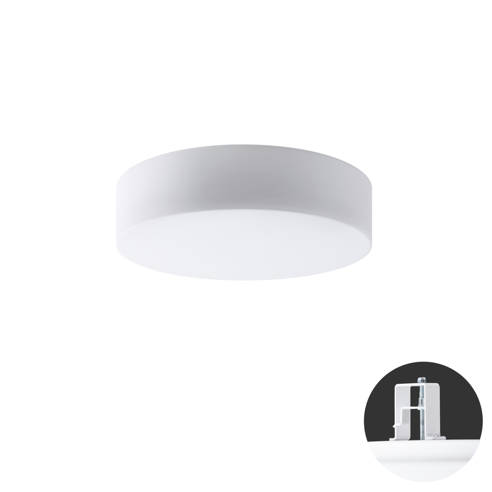 Levně OSMONT ERI67642 ERIS V3 stropní/nástěnné skleněné polovestavné svítidlo bílá IP44 4000 K 33W LED DALI HF