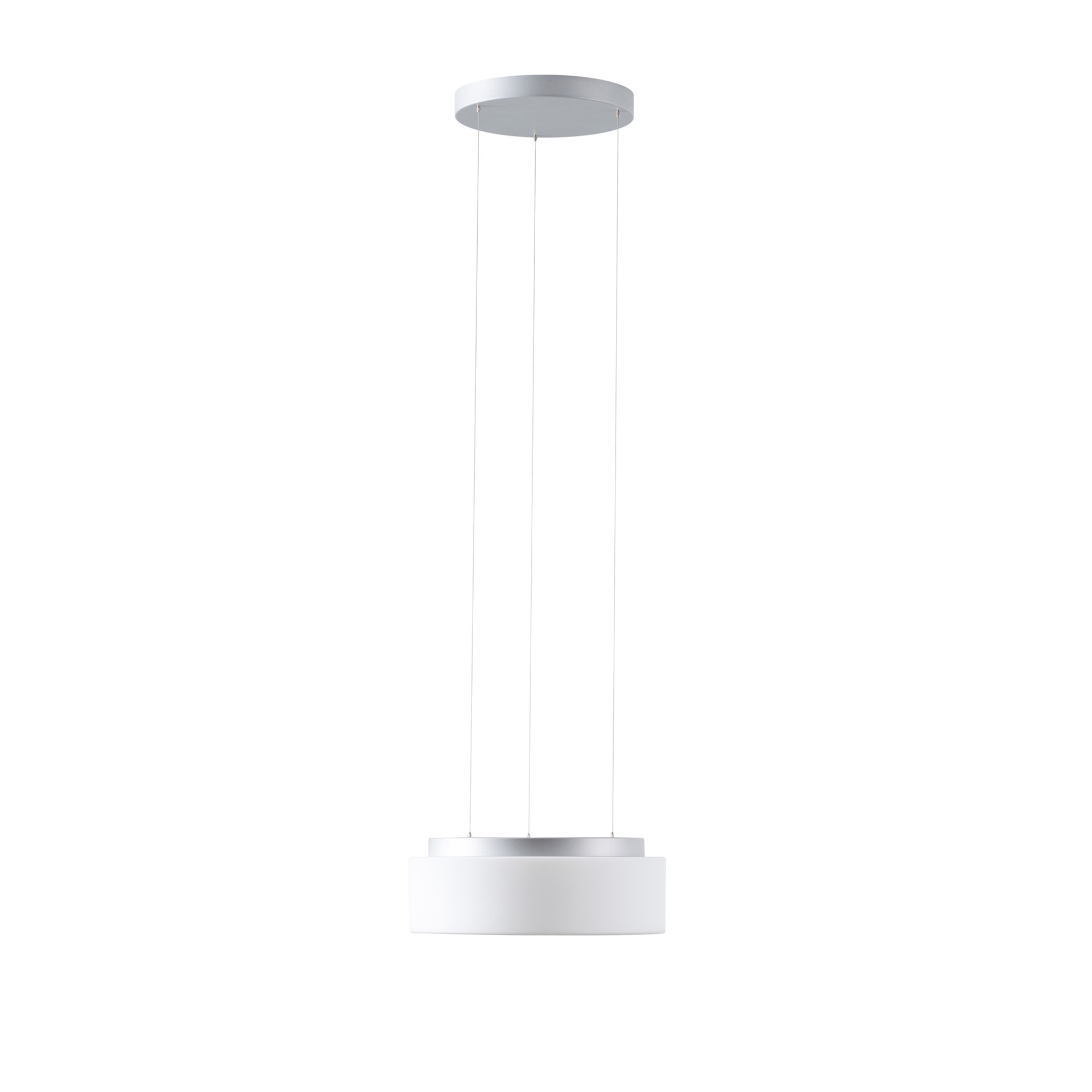 Levně OSMONT ERI70420 ERIS LE2 závěsné skleněné svítidlo stříbrná / bílá IP40 3000 K 14W LED DALI