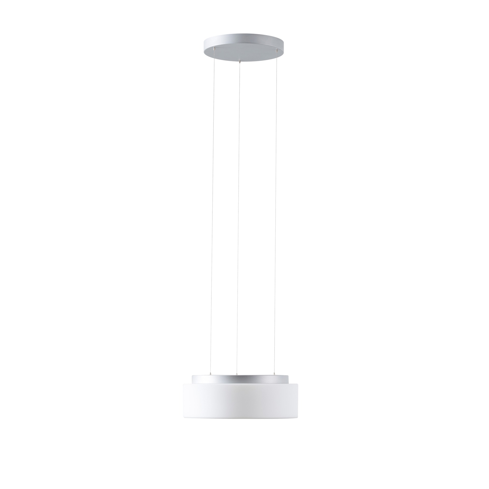 Levně OSMONT ERI71338 ERIS LE2 závěsné skleněné svítidlo stříbrná / bílá IP40 3000/4000 K 19W LED DALI