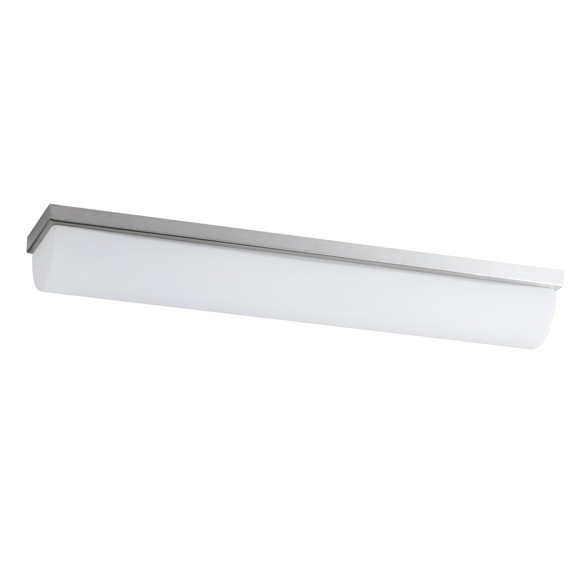 Levně OSMONT SYL51423 SYLVIA 1 X15 stropní/nástěnné skleněné svítidlo nerez broušená / bílá IP44 3000 K 18W LED