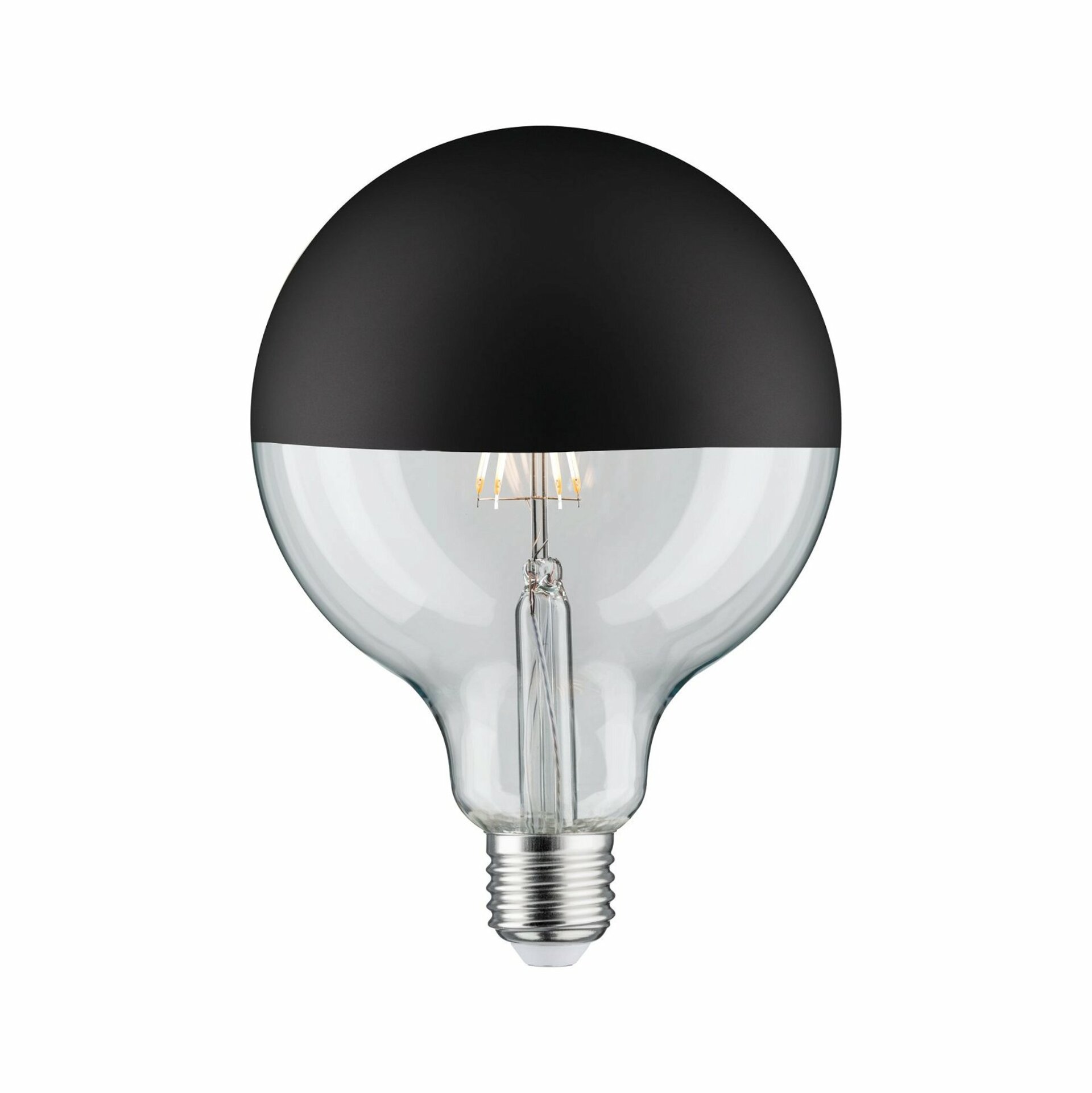 PAULMANN LED Globe 6,5 W E27 zrcadlový svrchlík černá mat teplá bílá stmívatelné 286.79