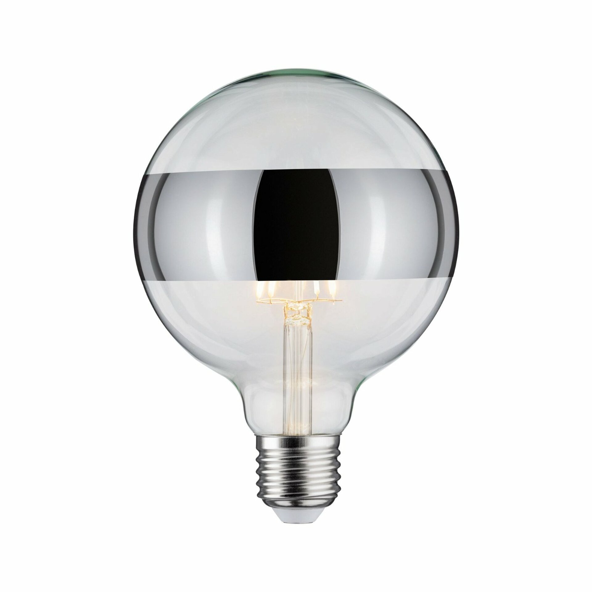 PAULMANN LED Globe 6,5 W E27 kruhové zrcadlo stříbrná teplá bílá stmívatelné 286.81