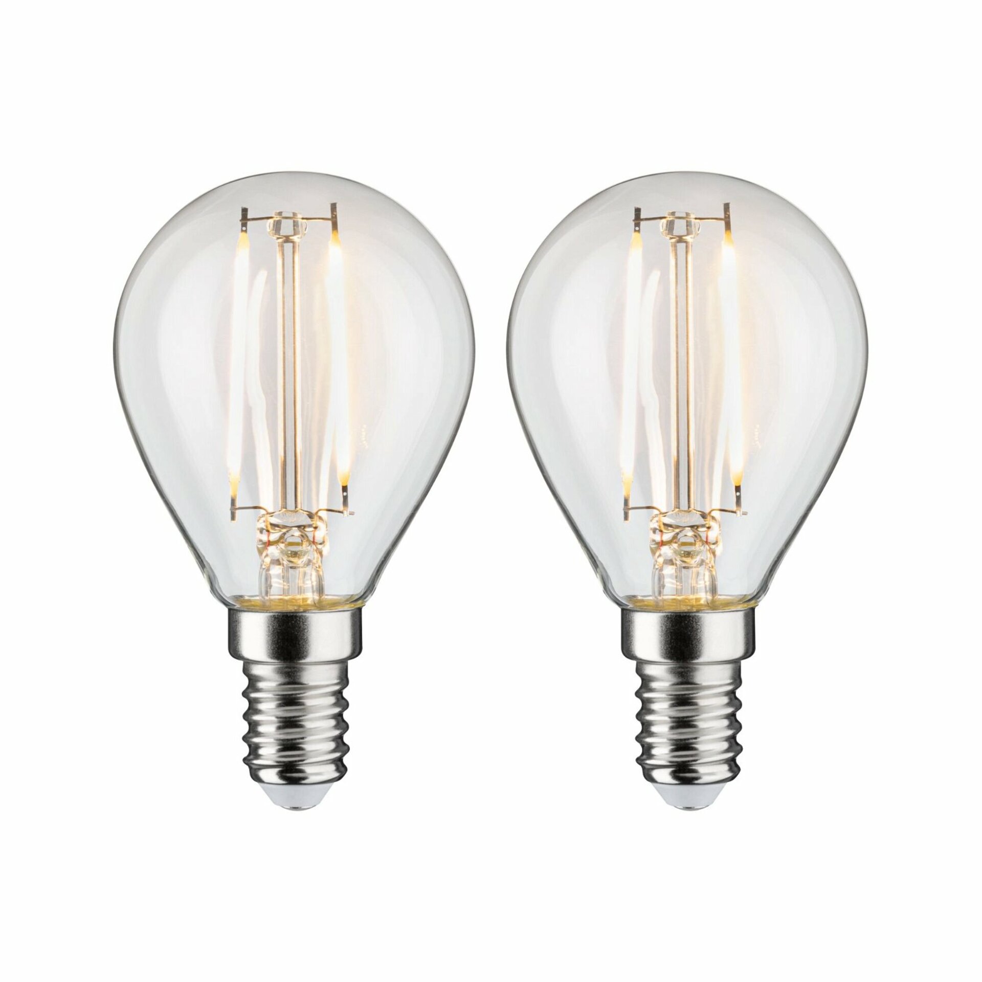 PAULMANN LED kapka Filament E14 230V 2x250lm 2x2,7W 2700K čirá