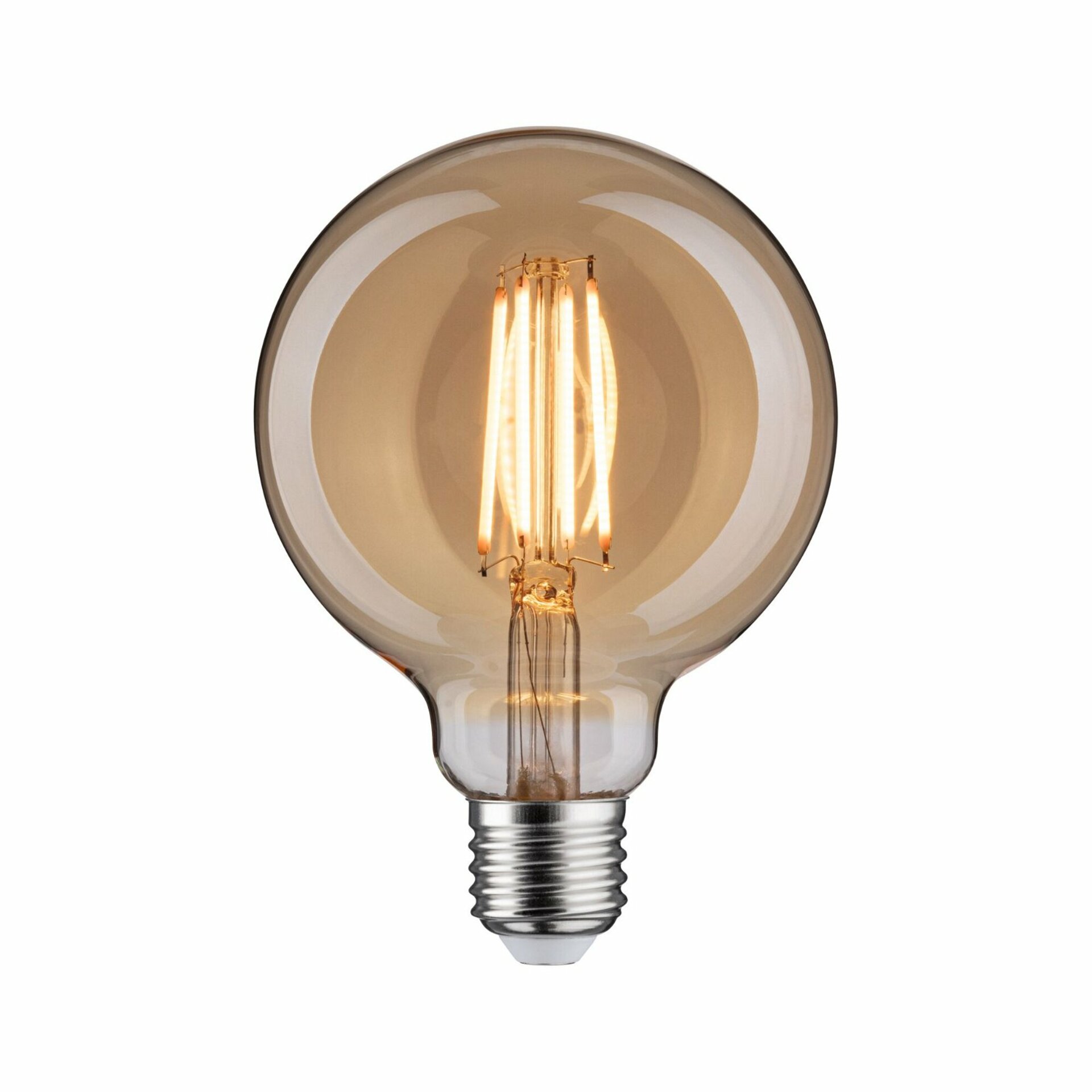 Levně PAULMANN 1879 Filament 230V 3-krokové-stmívatelné LED Globe G95 E27 6W 1800K stmívatelné zlatá