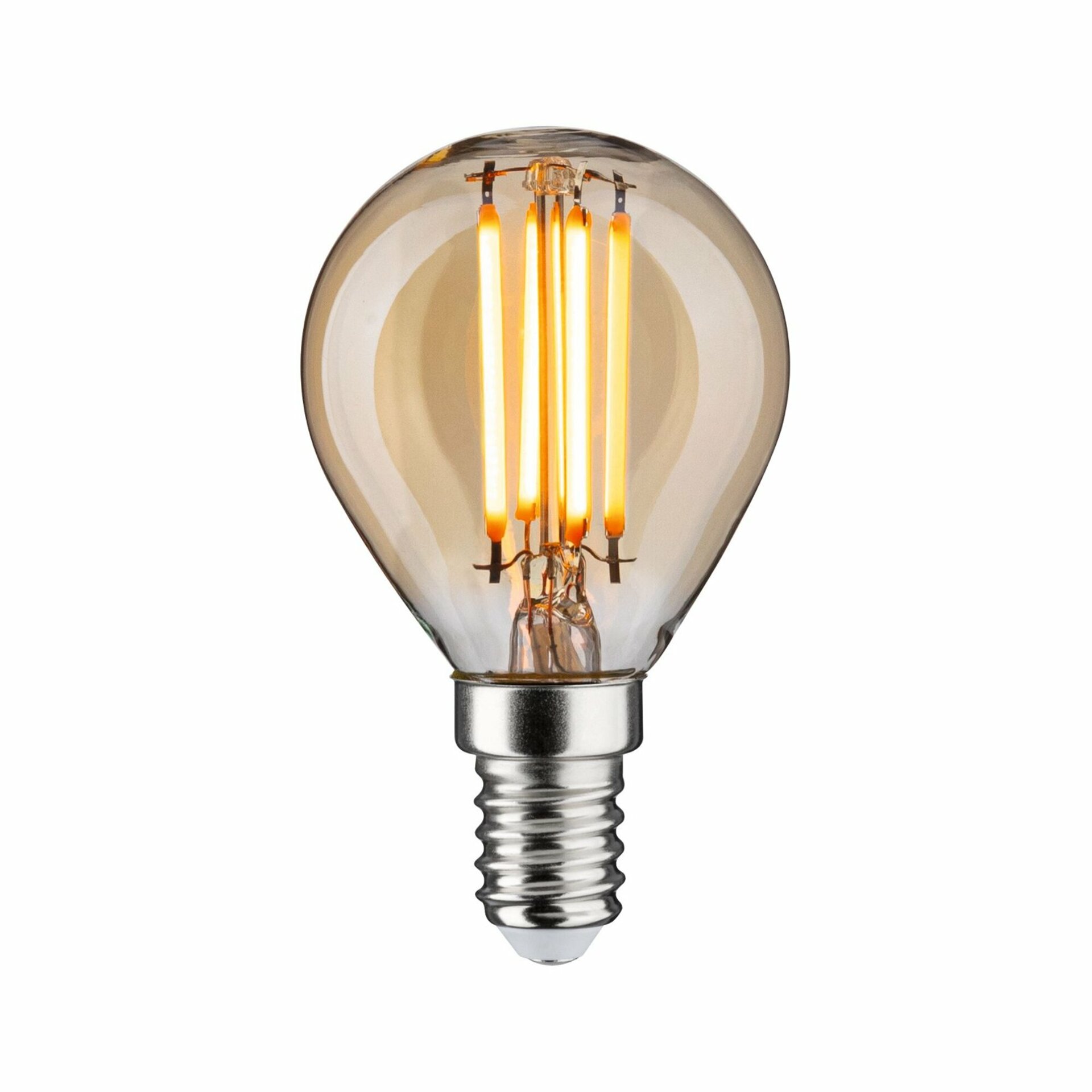 Levně PAULMANN 1879 Filament 230V 3-krokové-stmívatelné LED kapka E14 3 Step Dim 4,9W 1800K stmívatelné zlatá
