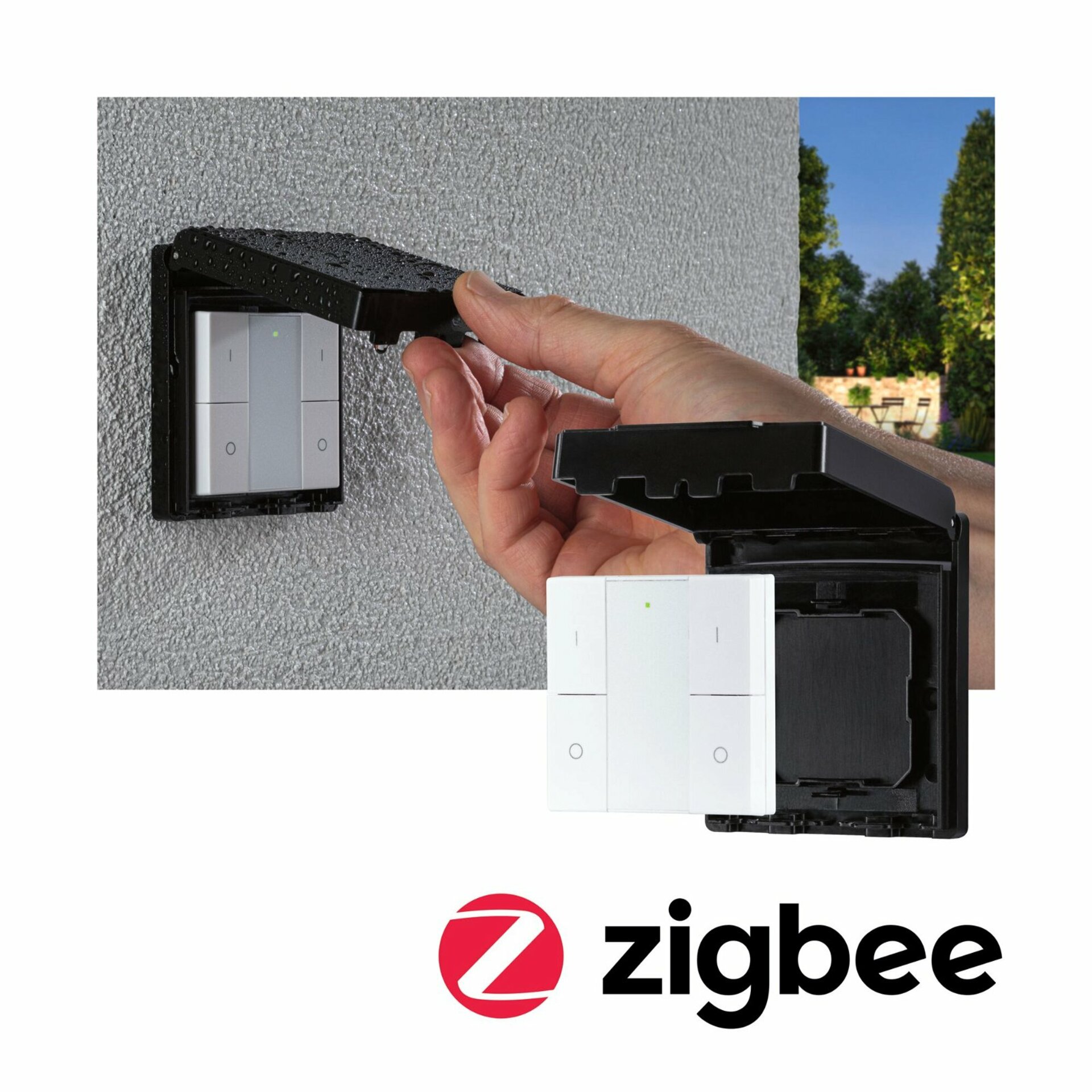 PAULMANN Vypínač Smart Home Zigbee On/Off/Dimm venkovní černá