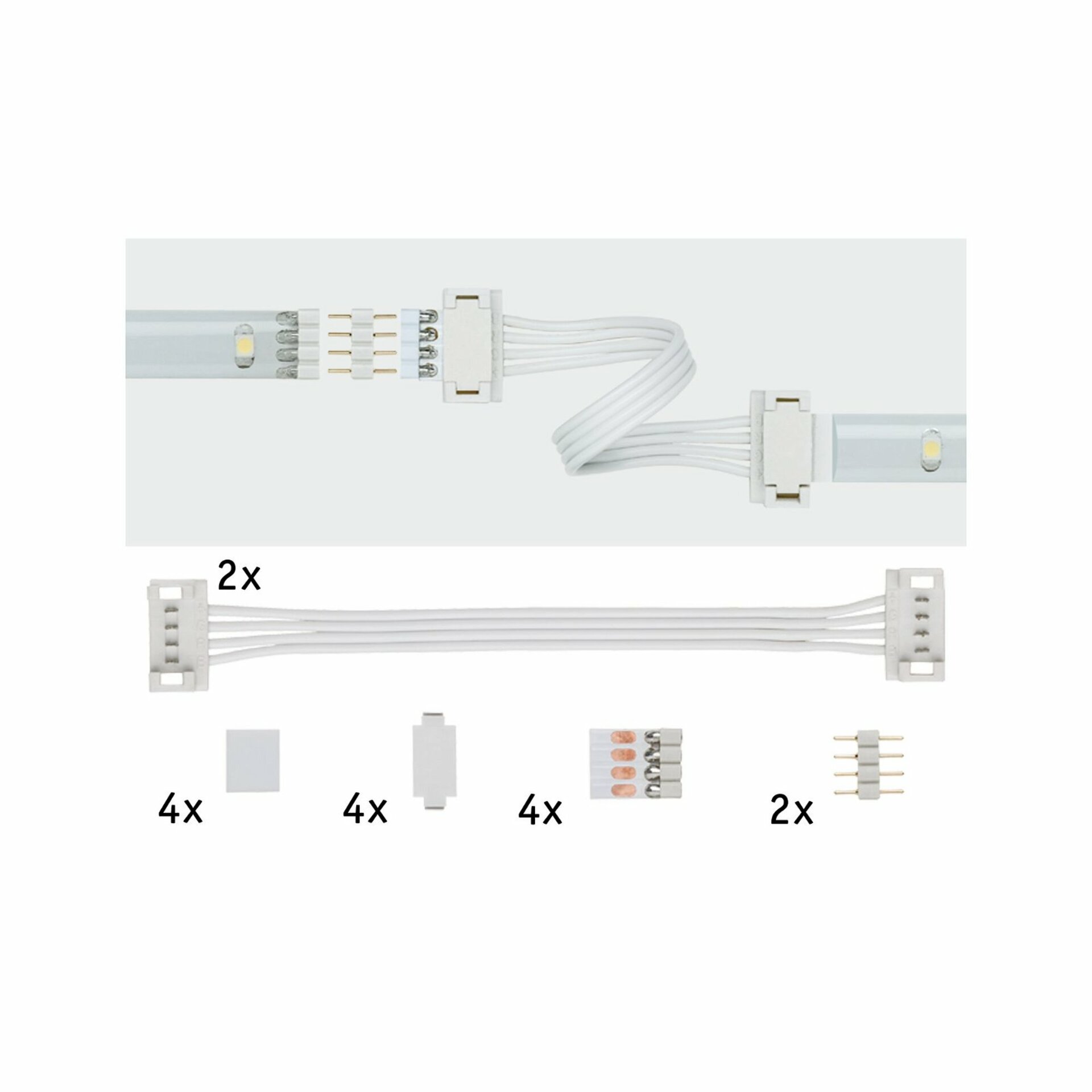 Paulmann YourLED Universal spojka 2ks-sada bílá 709.18 P 70918